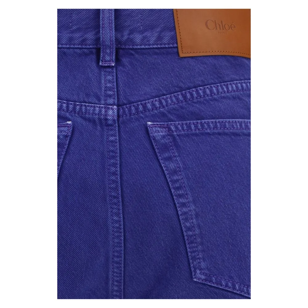 Blue Cotton Straight-Leg Jeans - Image 3
