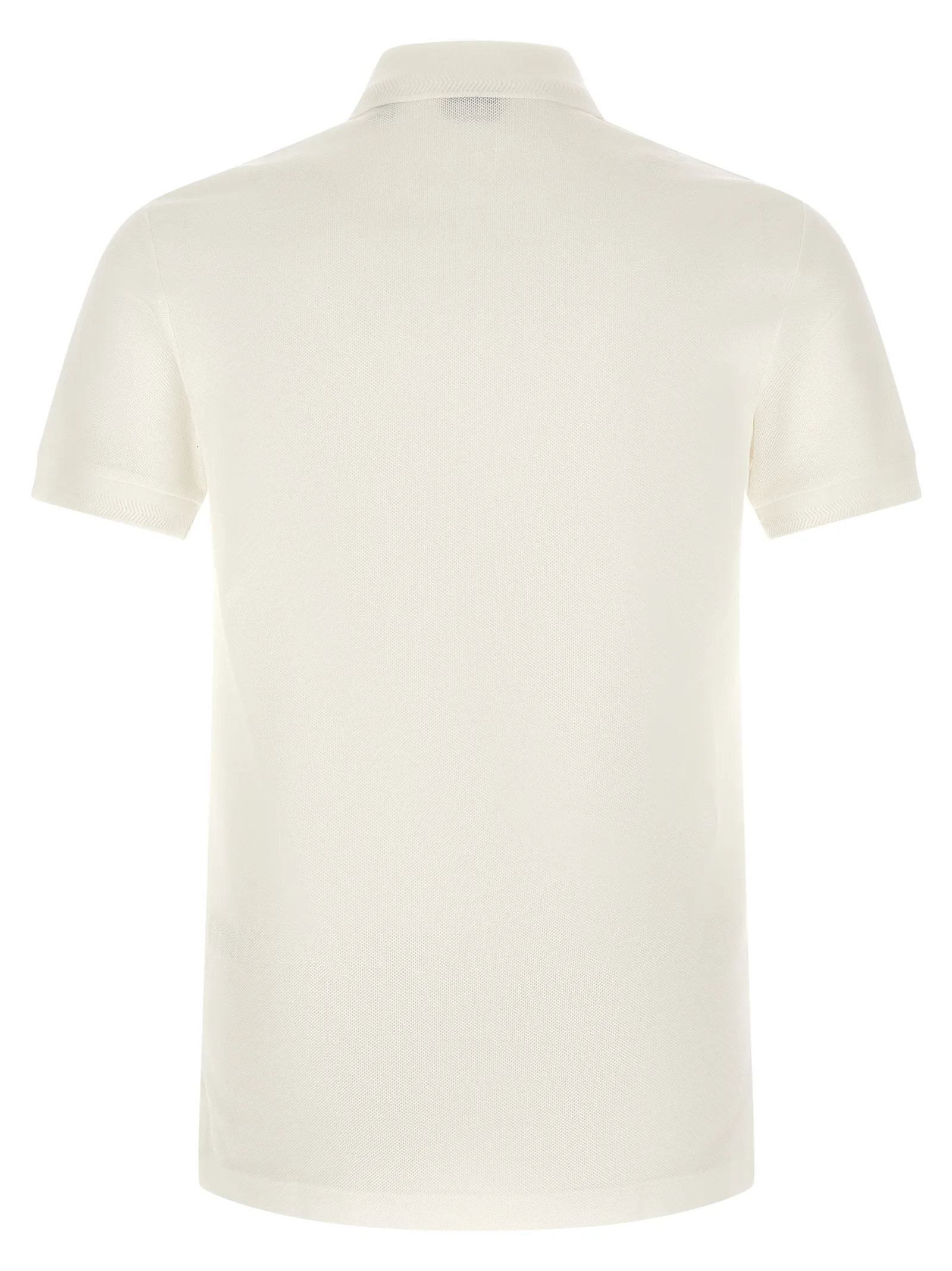 White Cotton Polo Shirt - Image 2