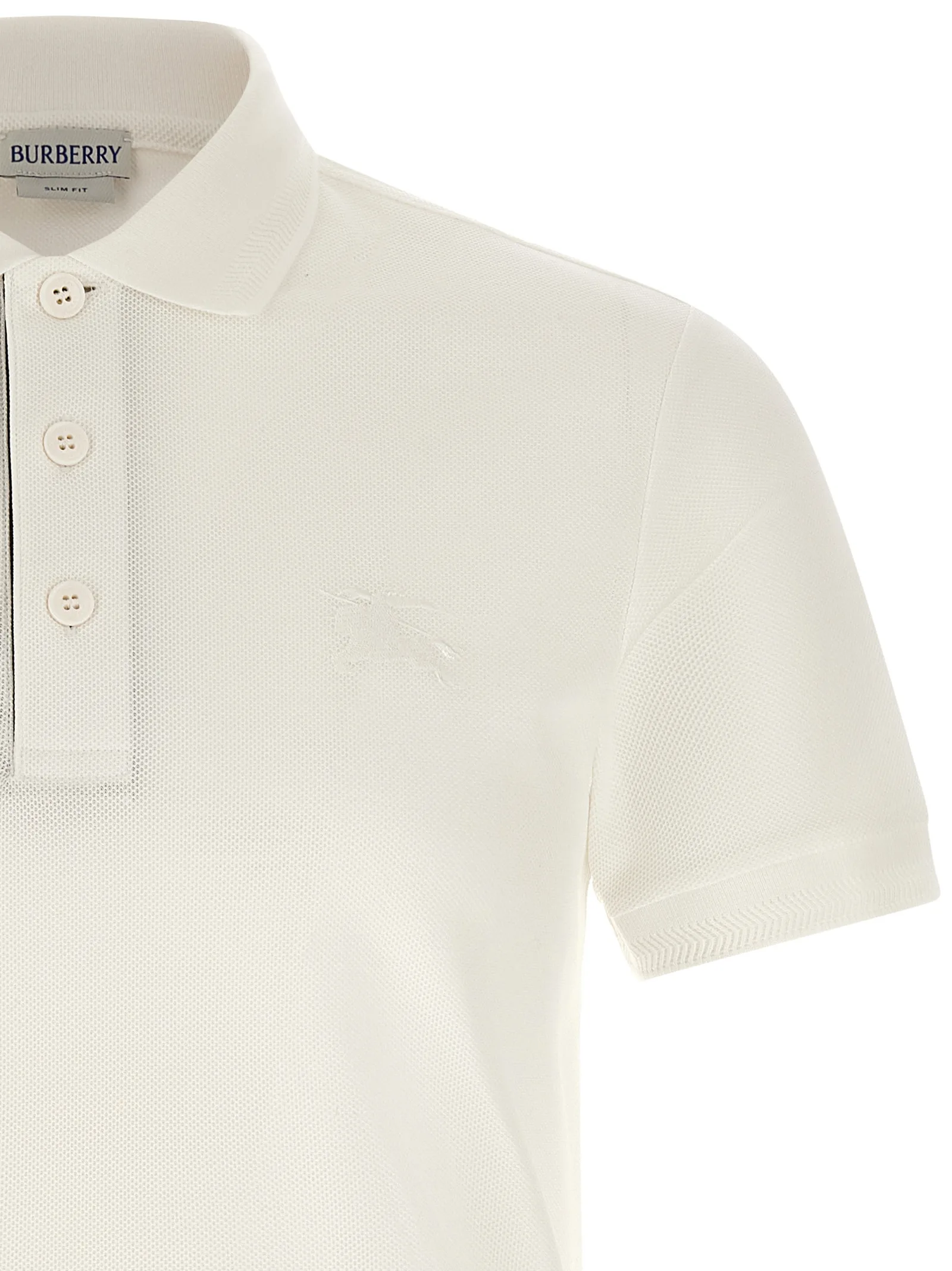 White Cotton Polo Shirt - Image 3