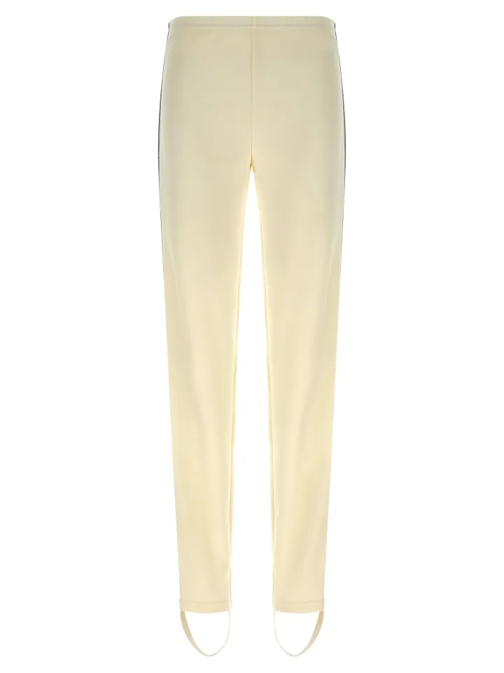 White Polyester Joggers (Workout Pants)