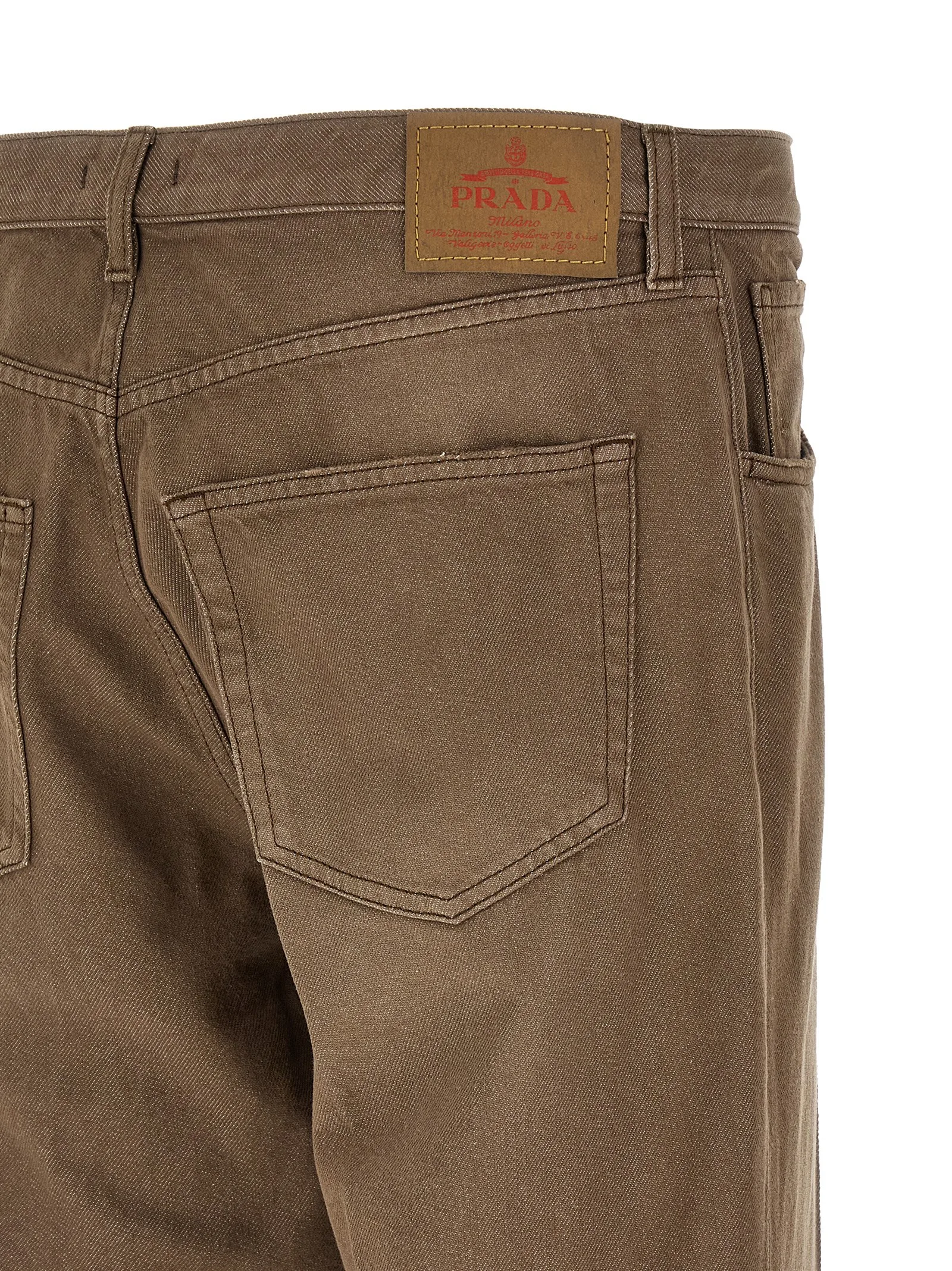 Brown Cotton Casual Pants - Image 4