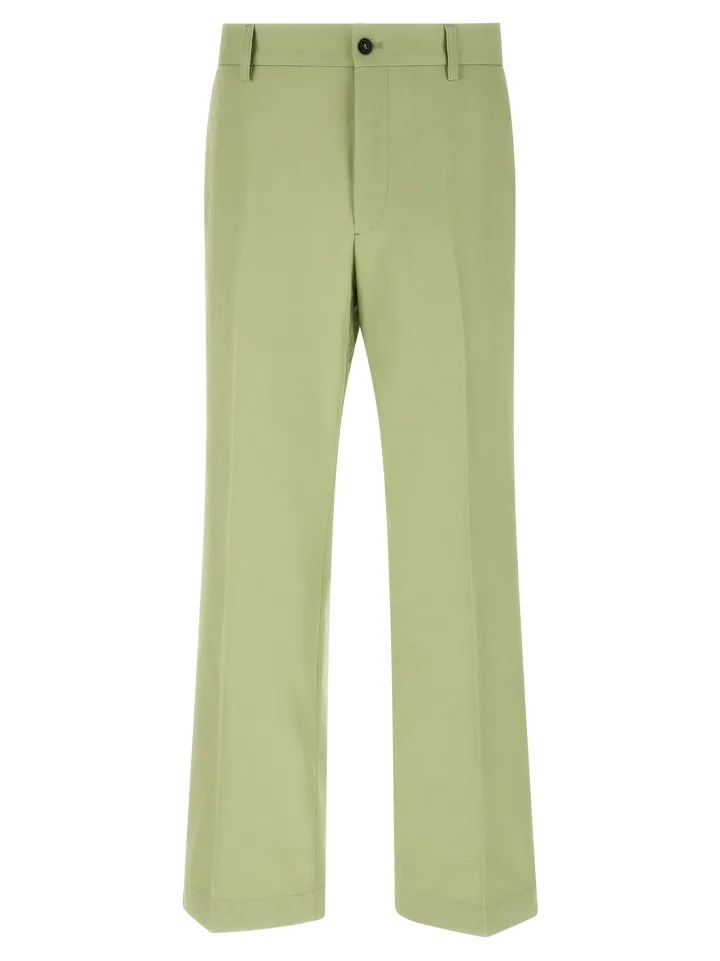 Bicolor Cotton Casual Pants