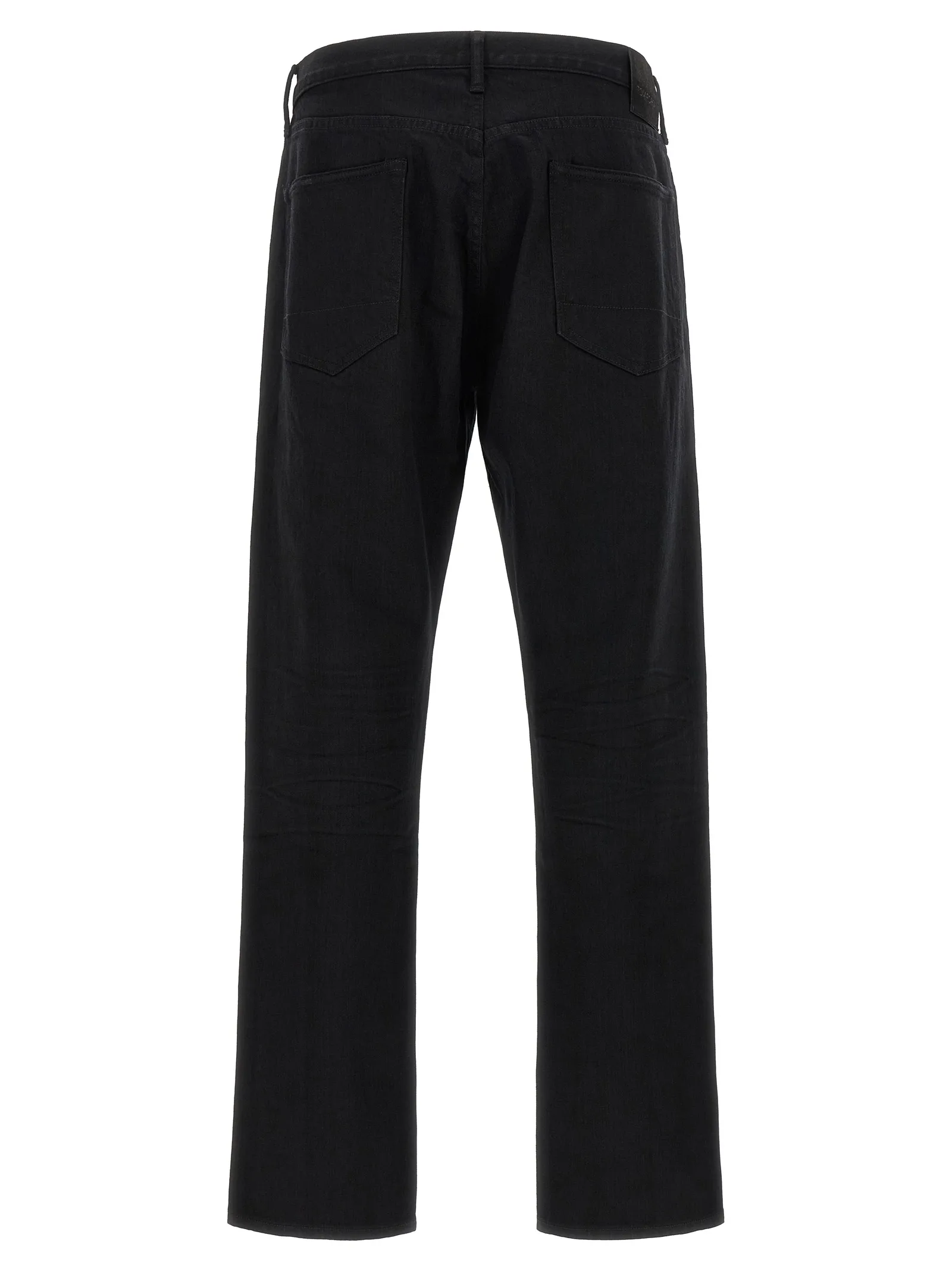 Black Cotton Straight-Leg Jeans - Image 2