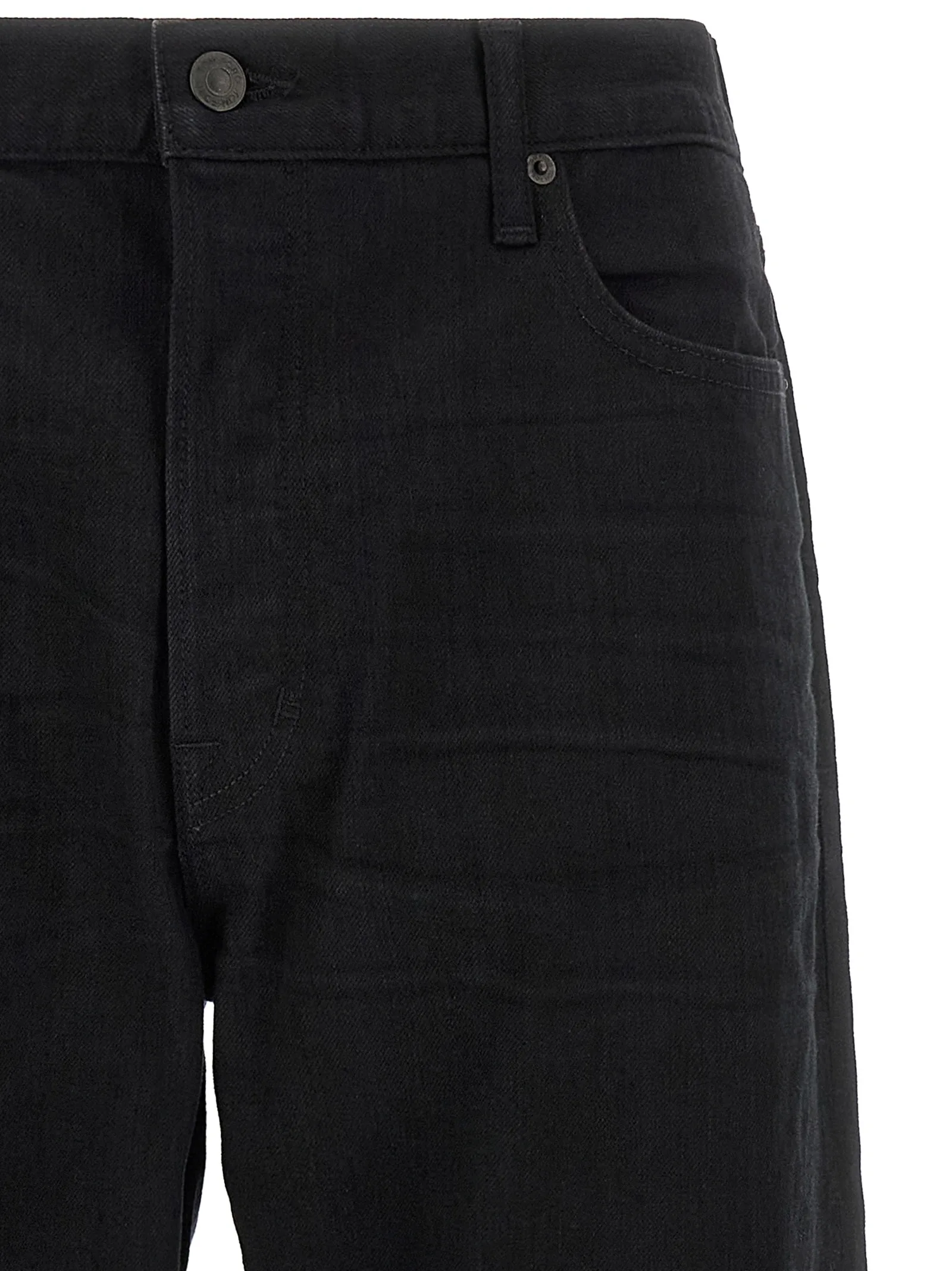 Black Cotton Straight-Leg Jeans - Image 3