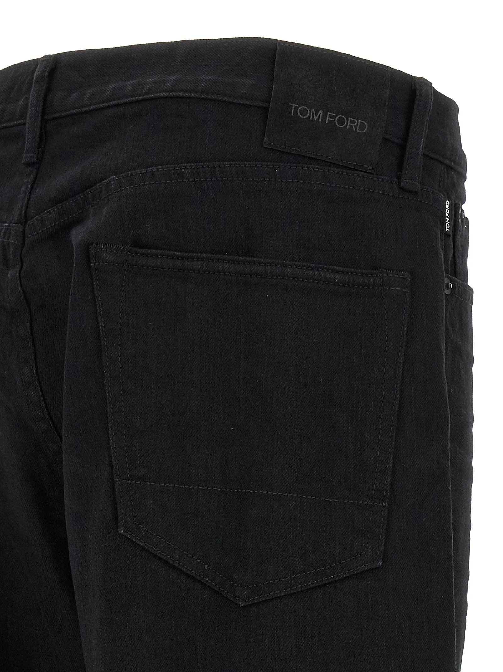 Black Cotton Straight-Leg Jeans - Image 4