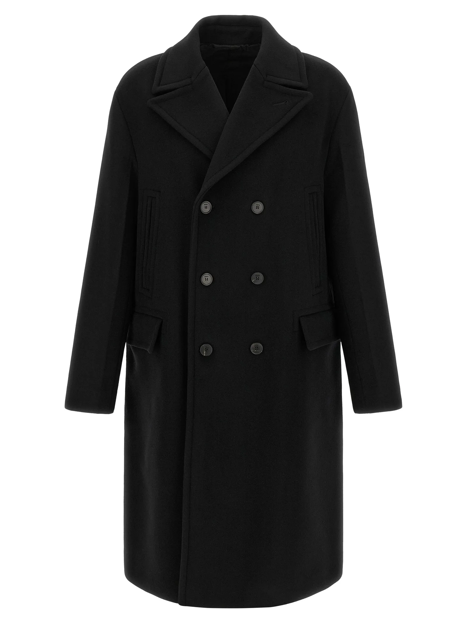 Black Virgin Wool Coat