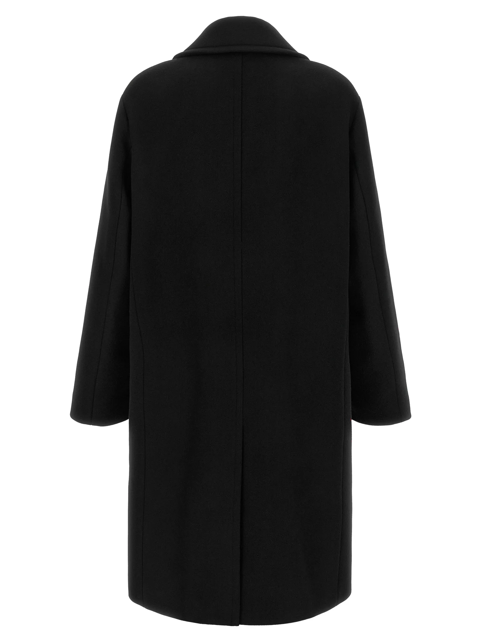 Black Virgin Wool Coat - Image 2