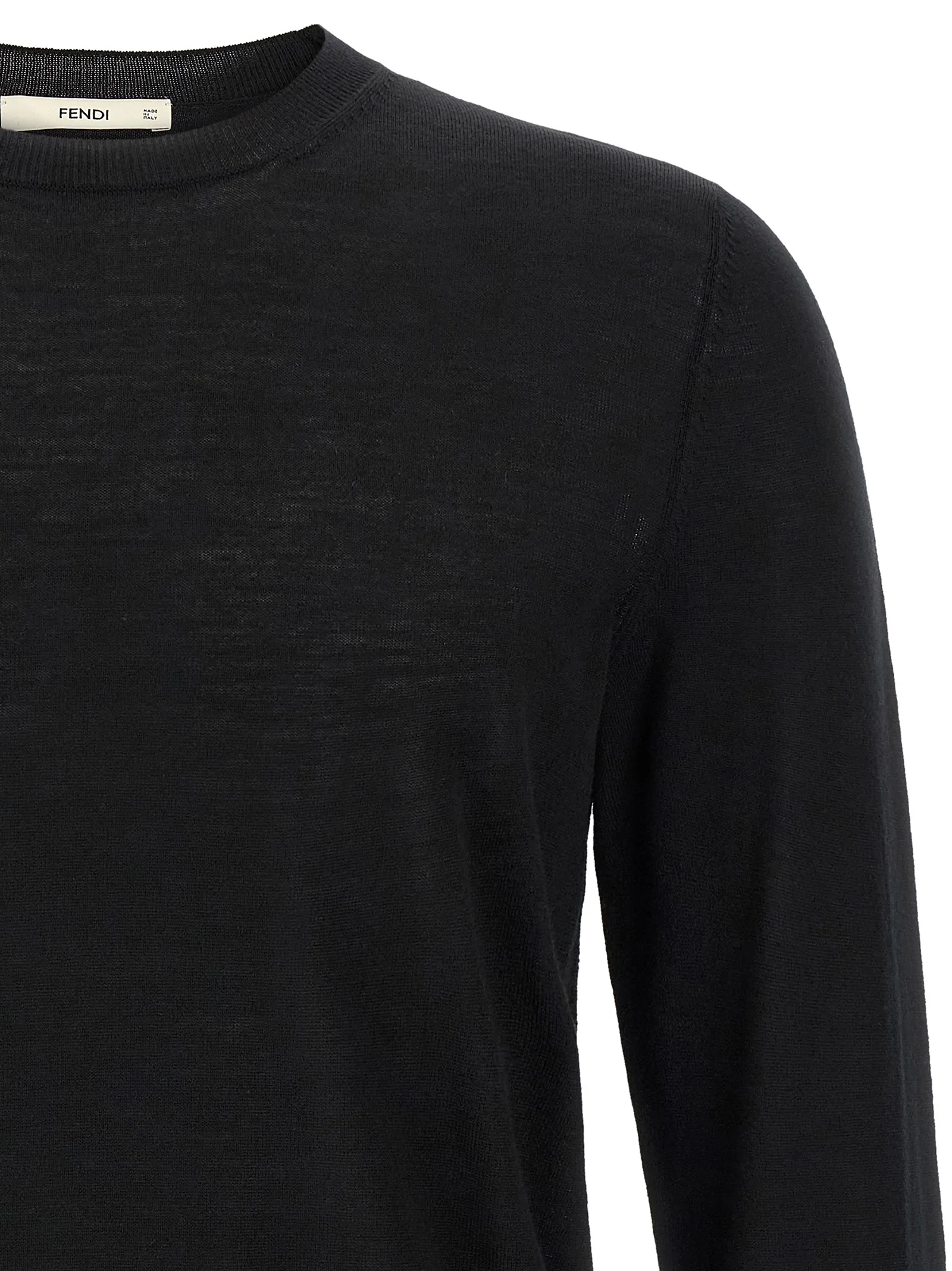 Black Virgin Wool Cardigan - Image 3