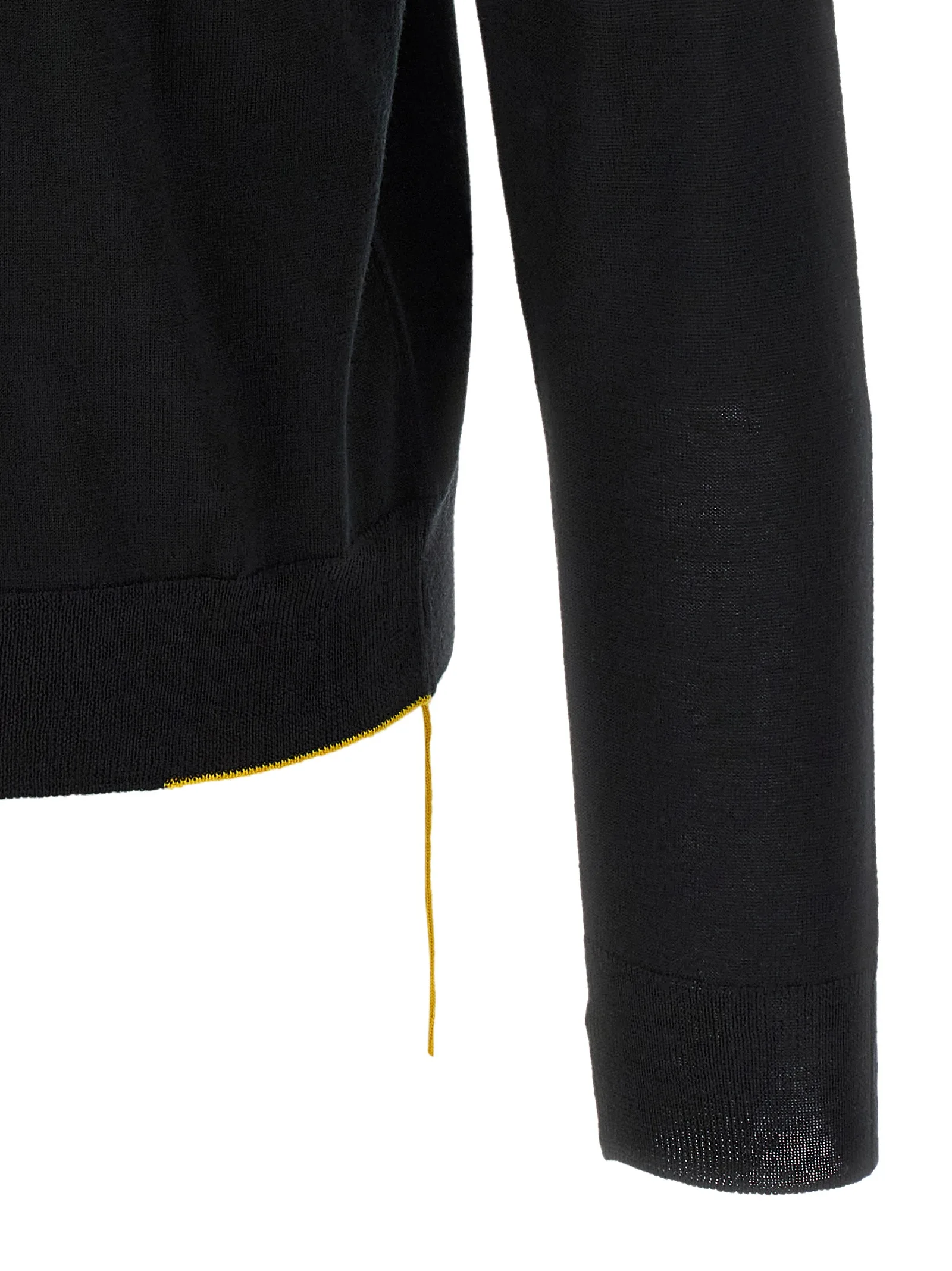 Black Virgin Wool Cardigan - Image 4