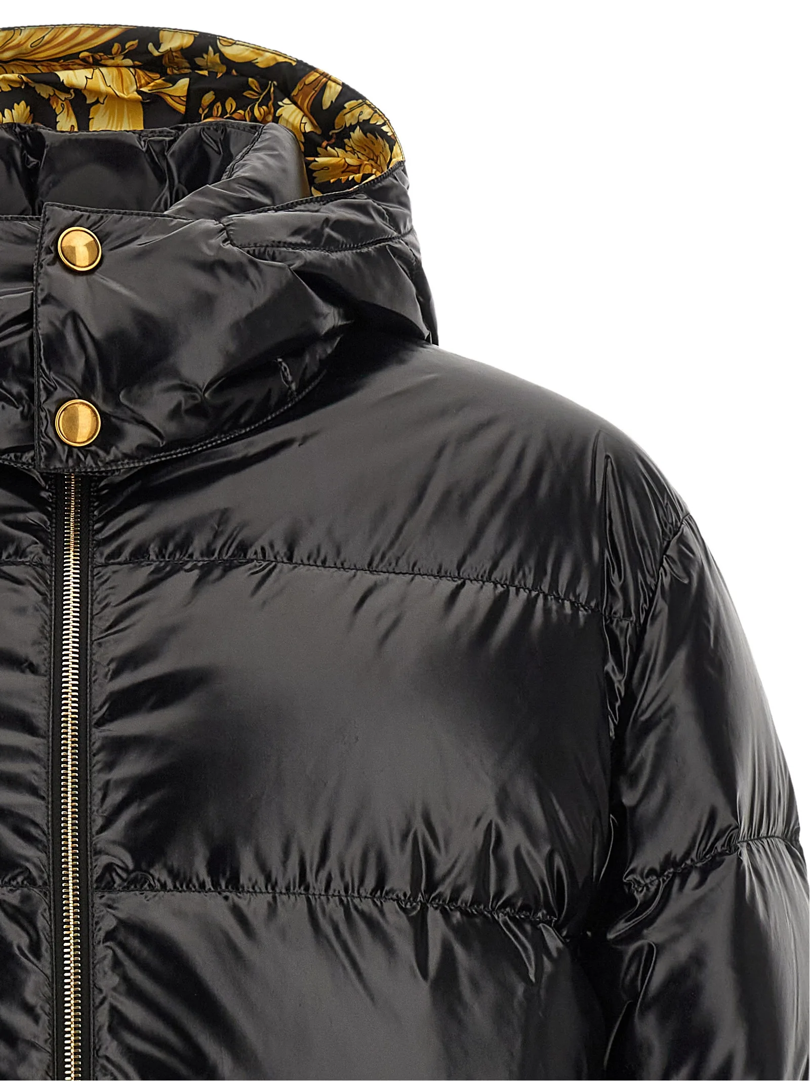 Black Nylon Full - Length Jacket - Image 4