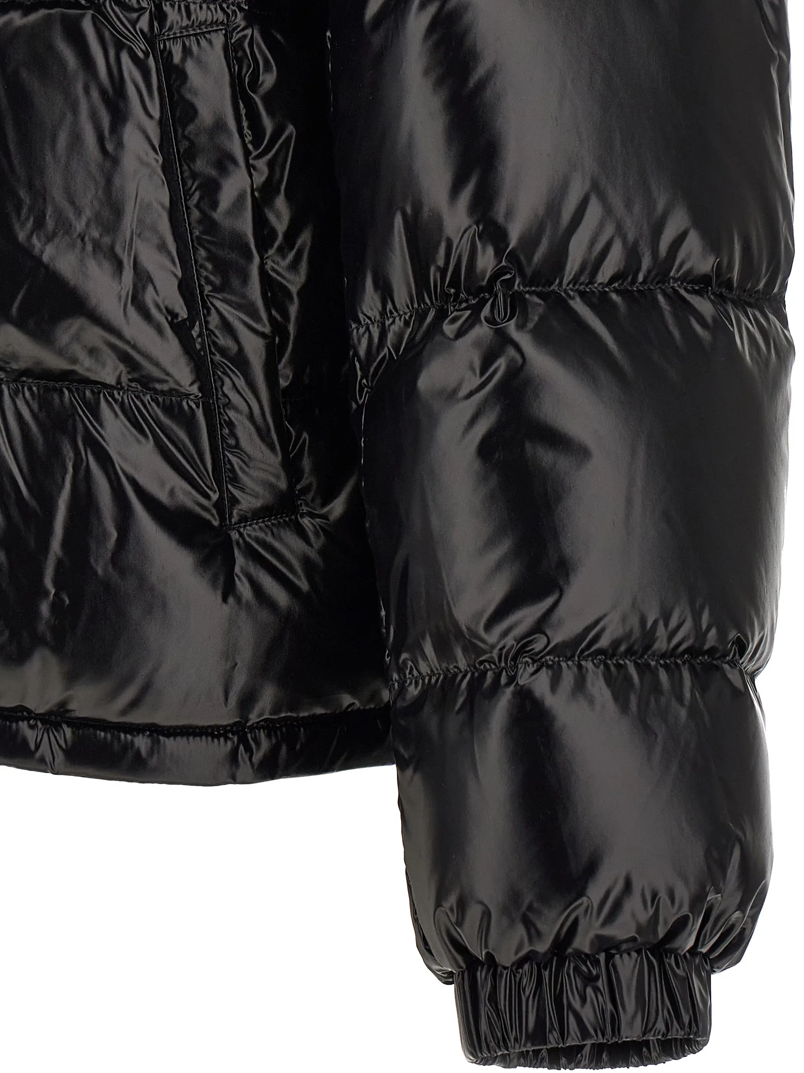 Black Nylon Full - Length Jacket - Image 5