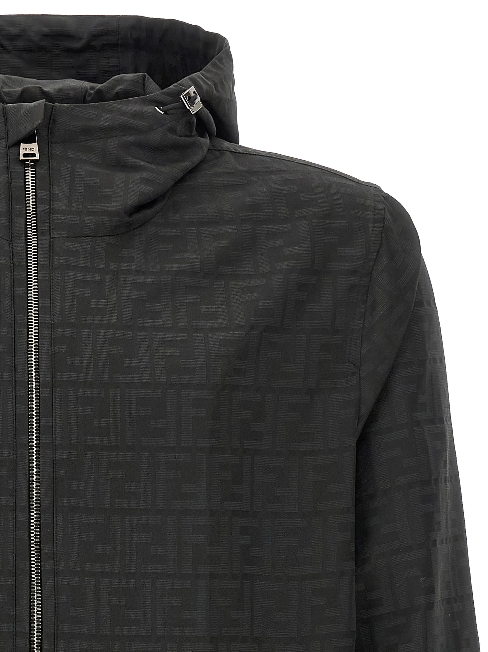 Black Polyester Shell Jacket - Image 3