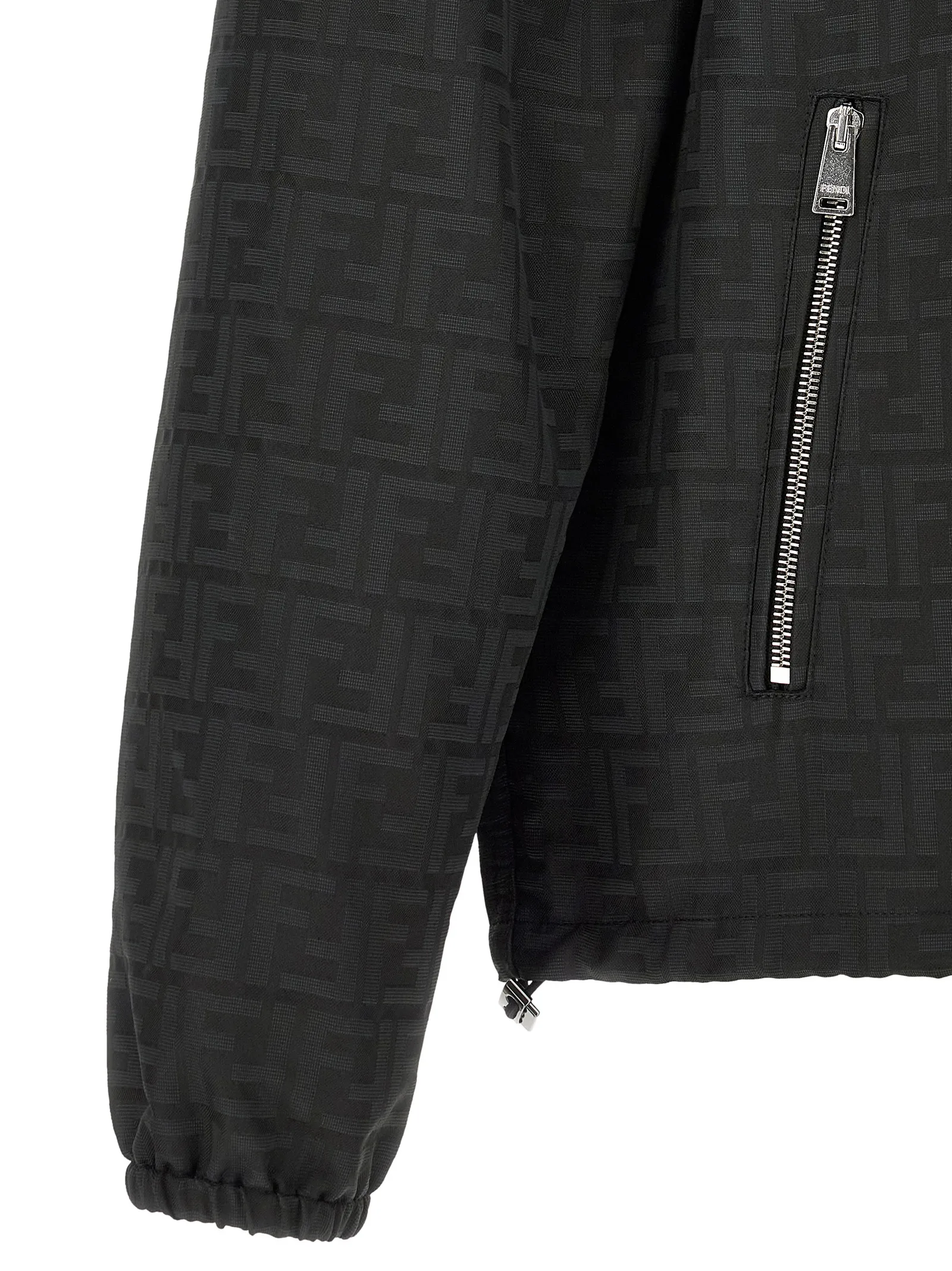 Black Polyester Shell Jacket - Image 4
