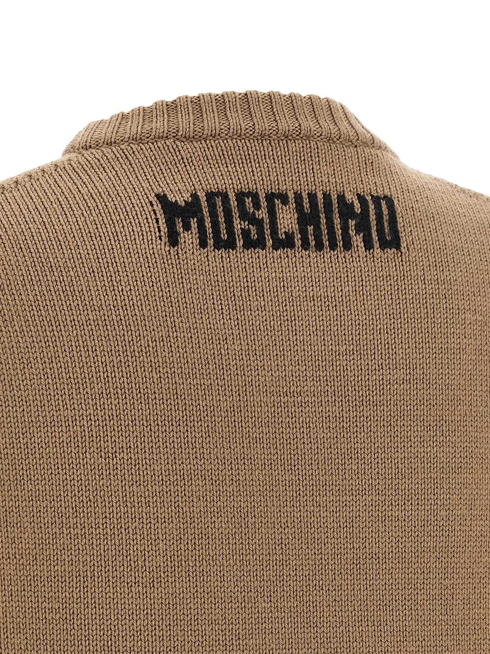 Beige Virgin Wool Cardigan - Image 4