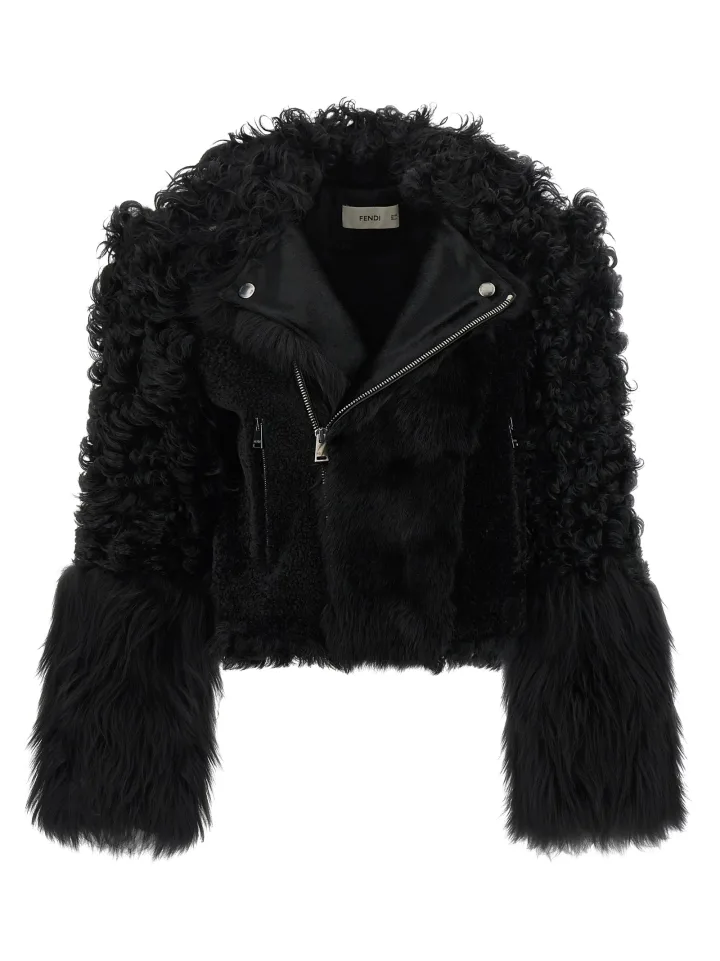 Black Lamb Leather Biker Jacket