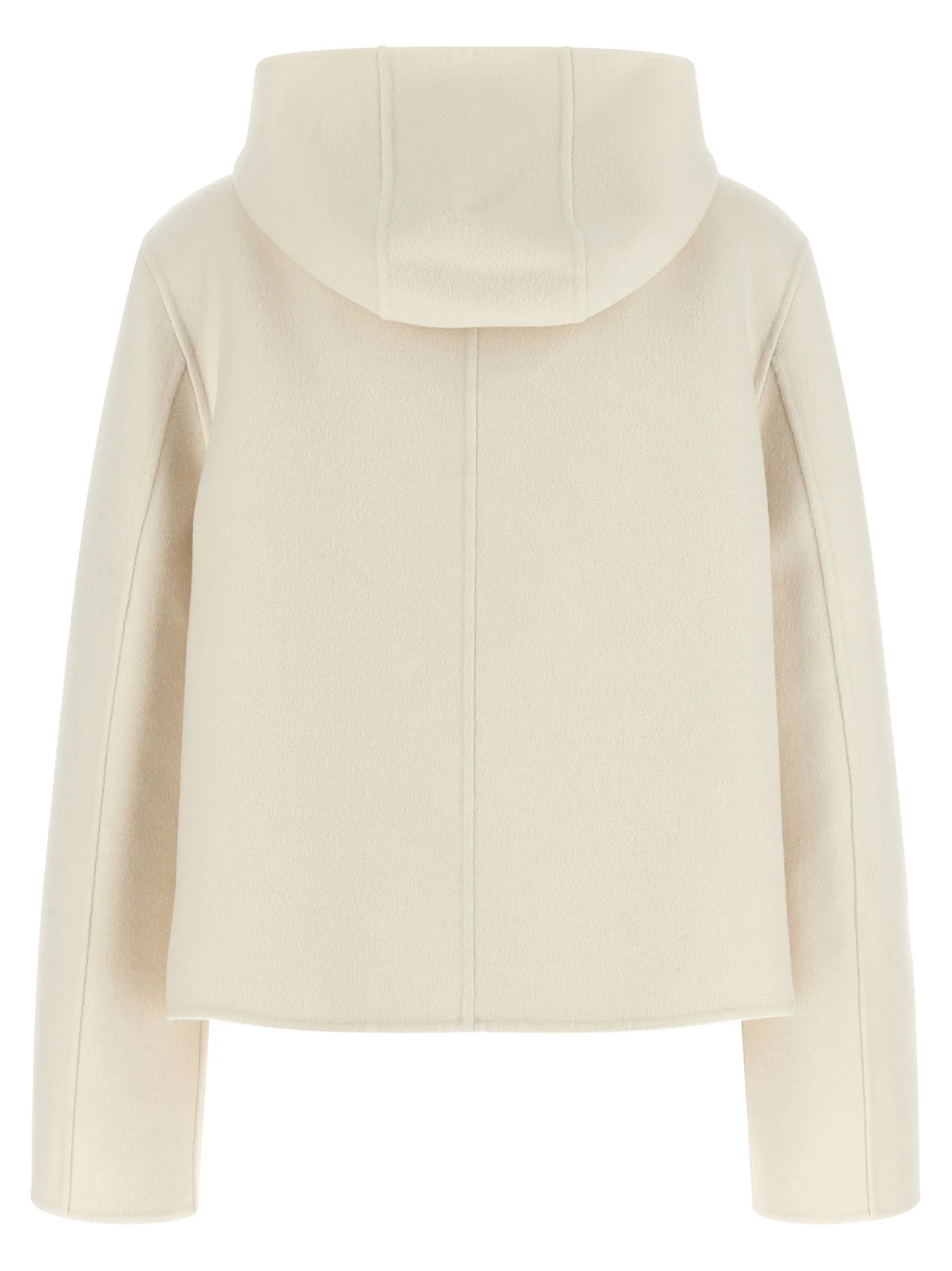 White Virgin Wool Full-Length Jacket - Image 2