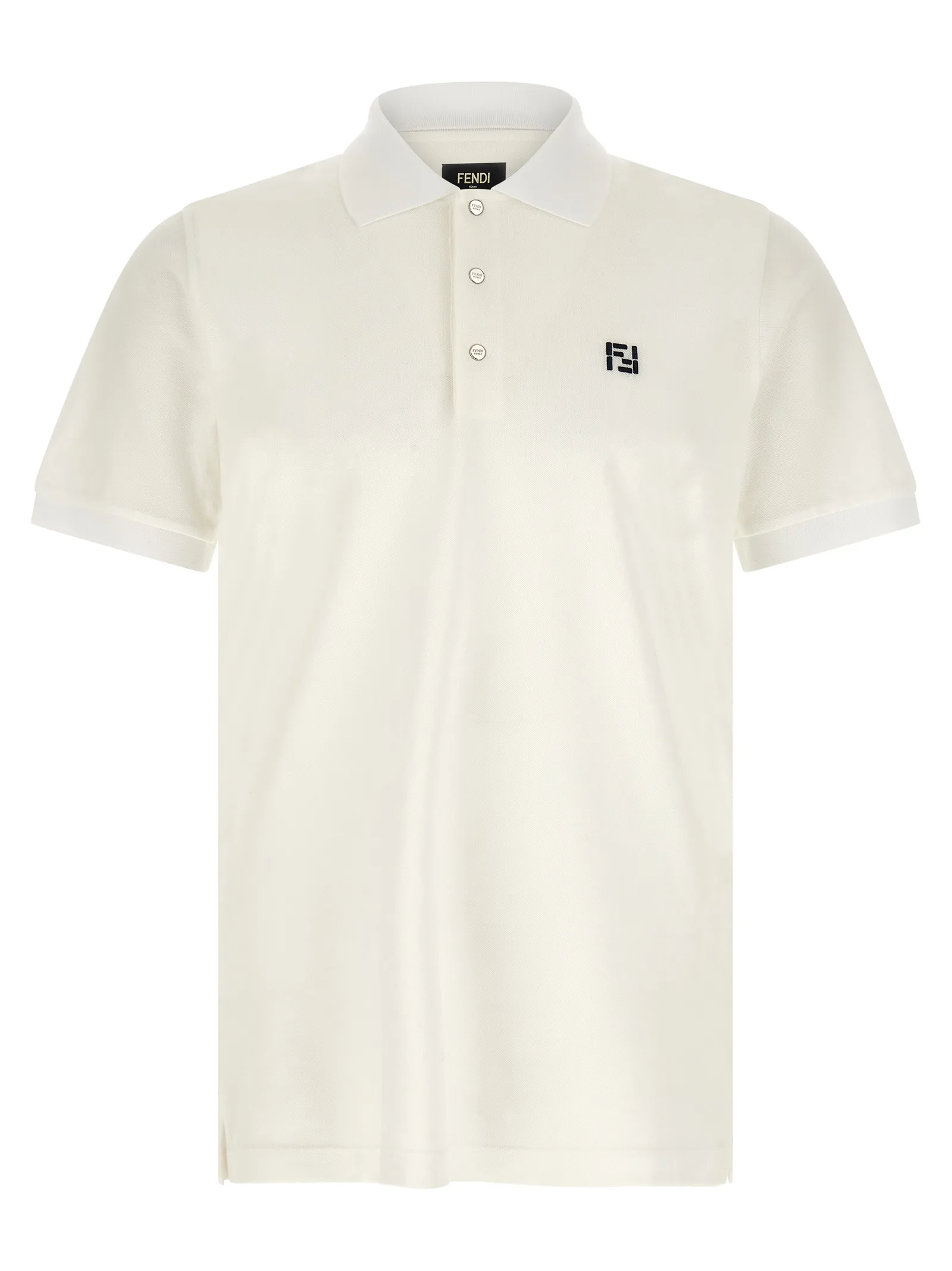 White Cotton Polo Shirt