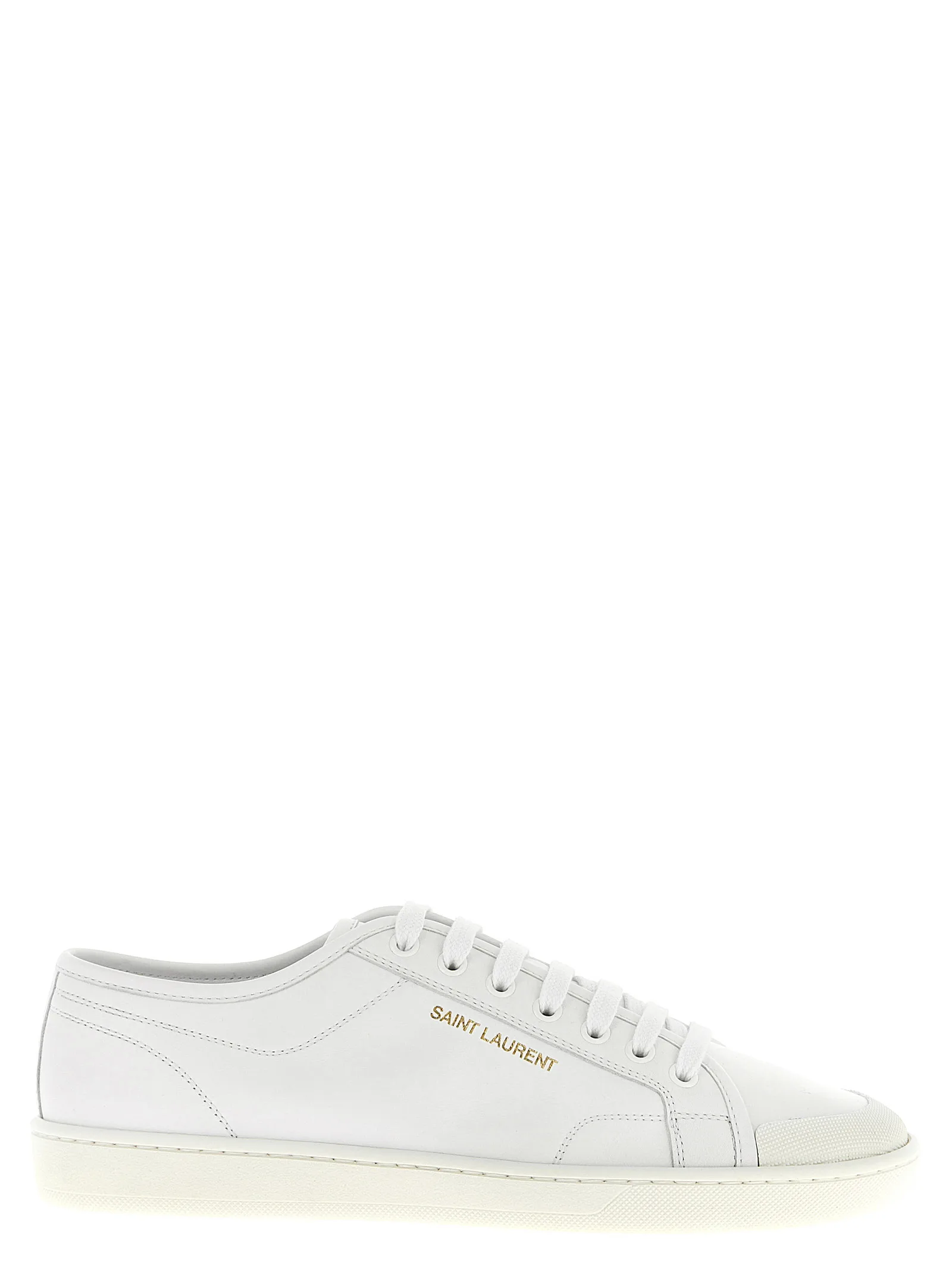 White Calfskin Low Top Sneakers
