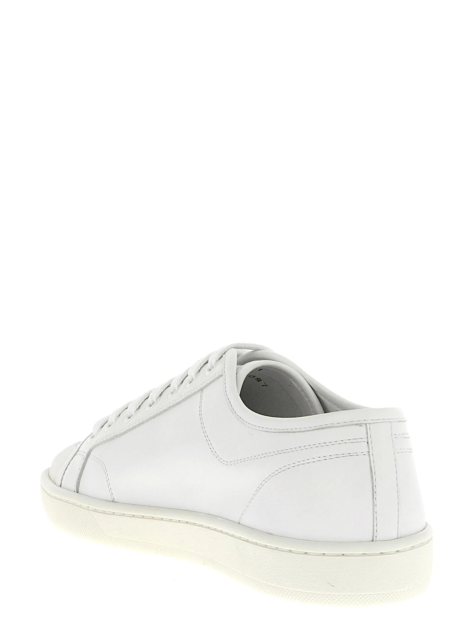 White Calfskin Low Top Sneakers - Image 3