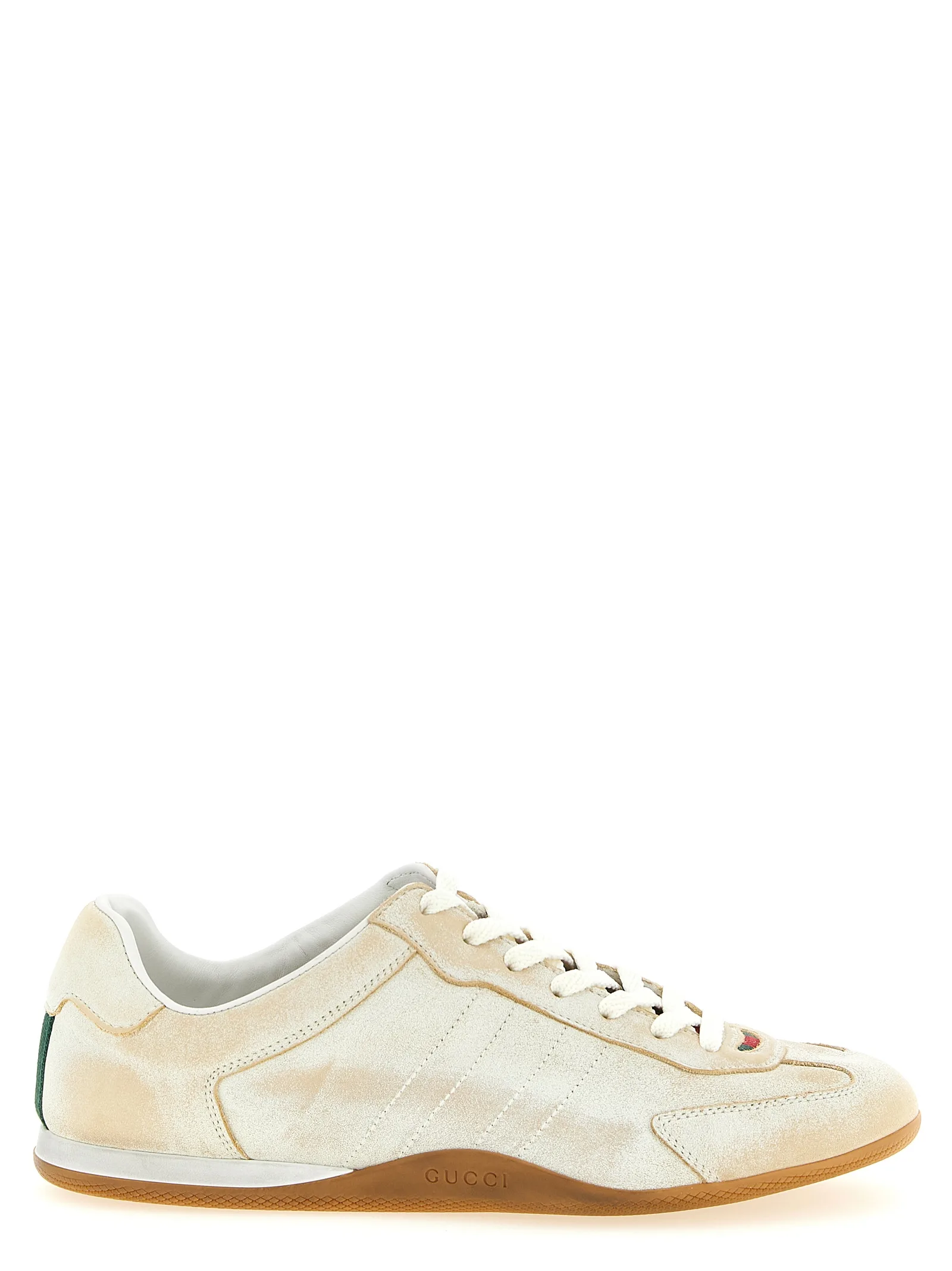 Beige Calfskin Low Top Sneakers