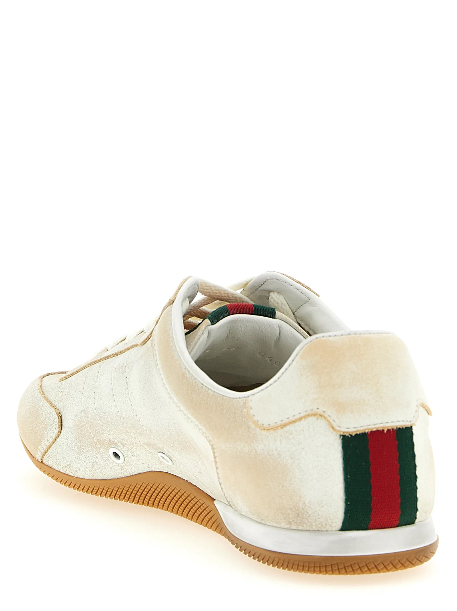 Beige Calfskin Low Top Sneakers - Image 3