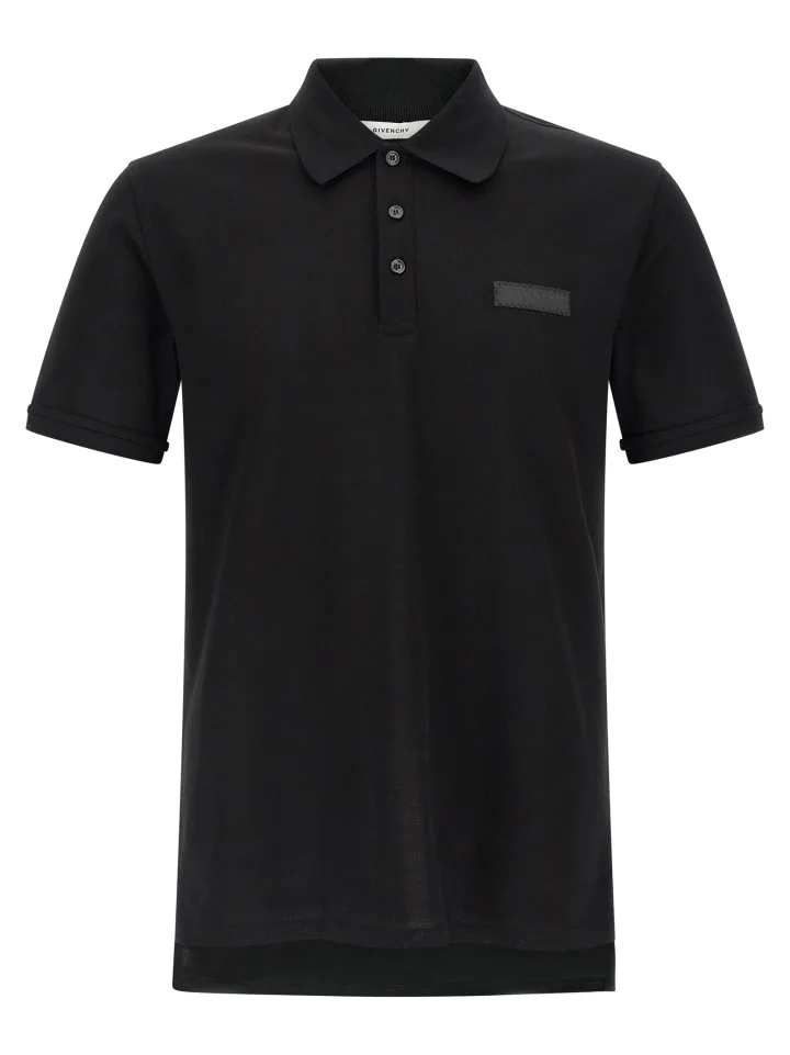 Black Cotton Polo Shirt