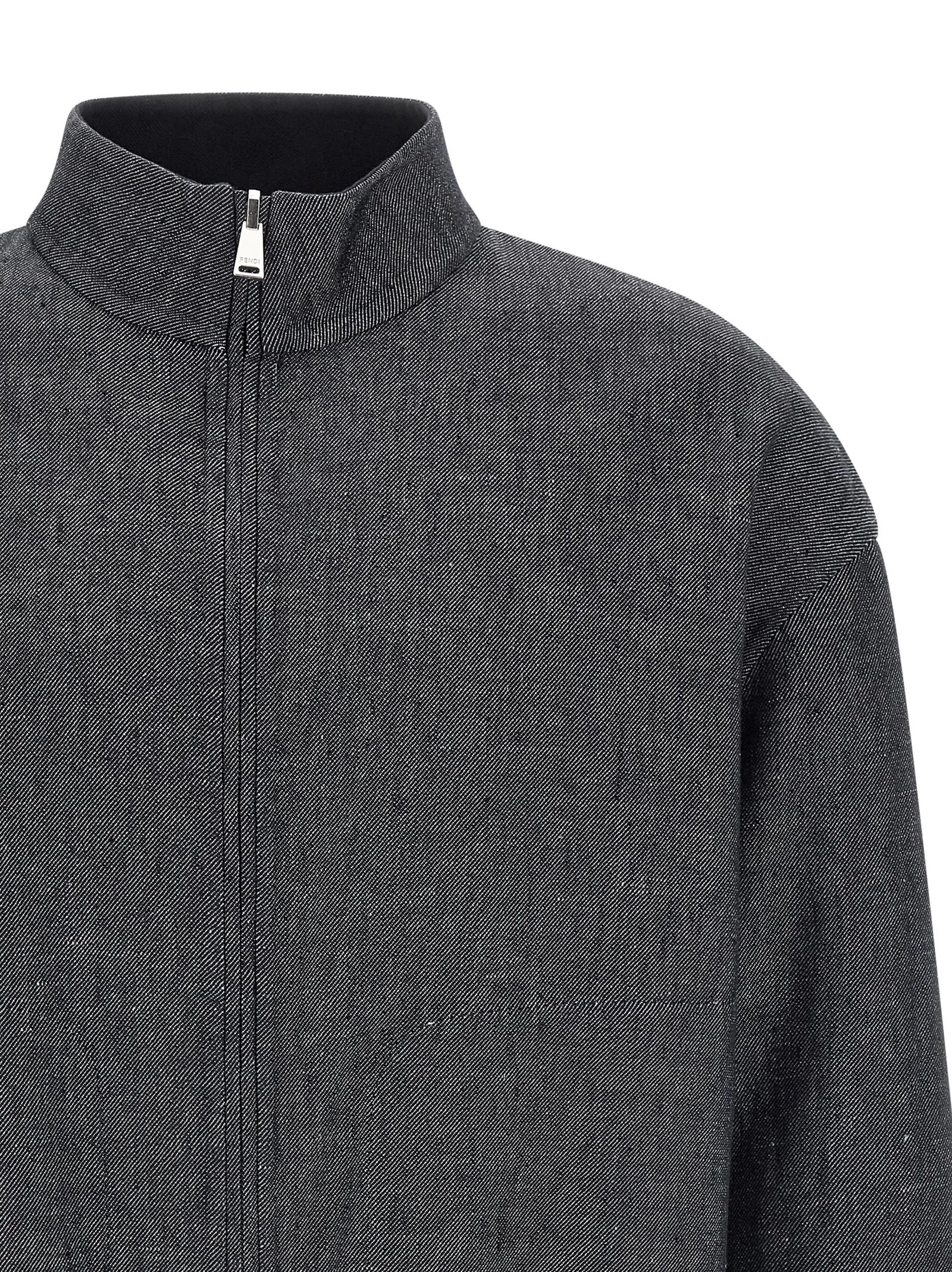 Blue Linen Denim Jacket - Image 4