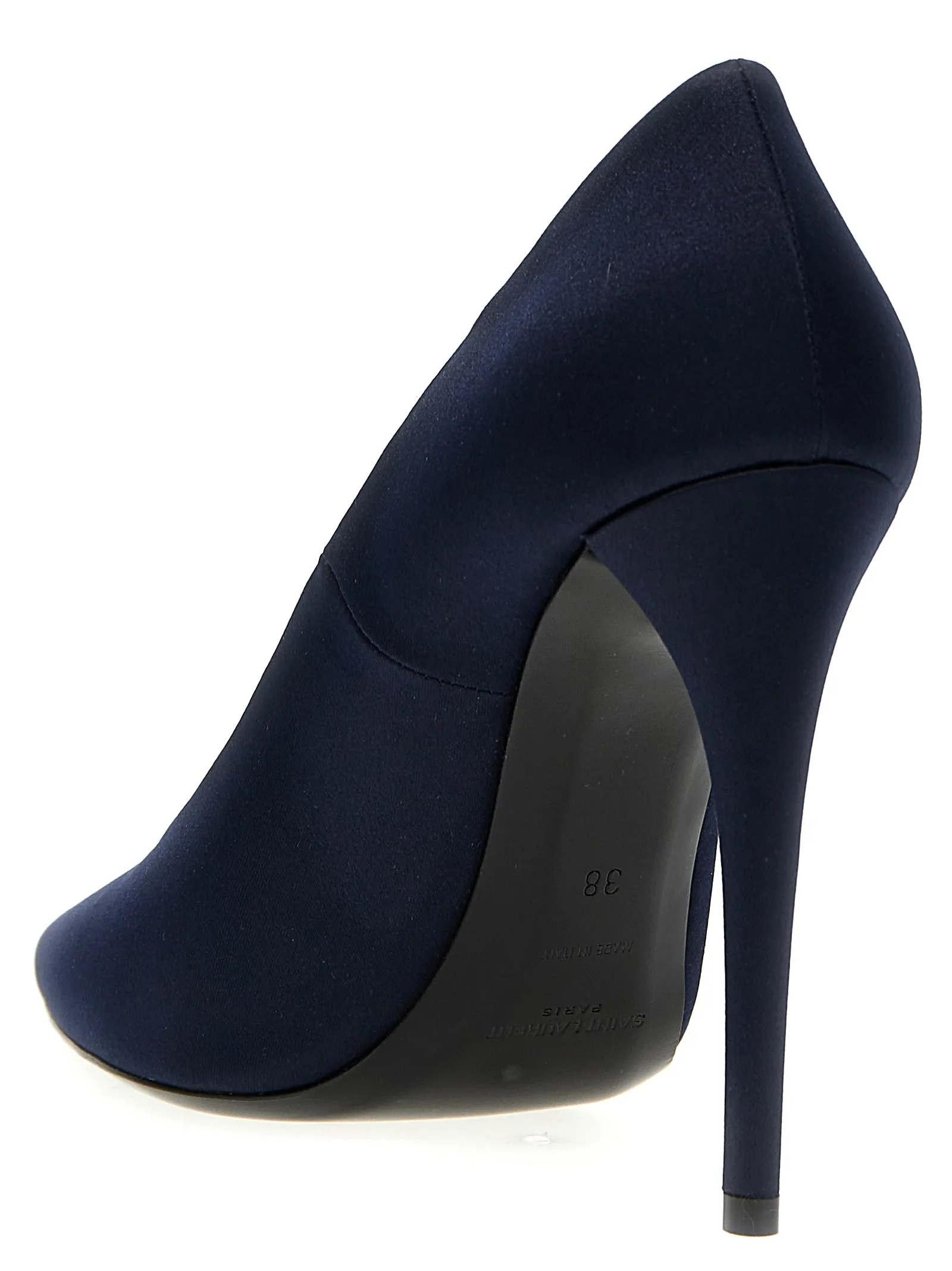 Blue Polyester High Heel Pumps - Image 3