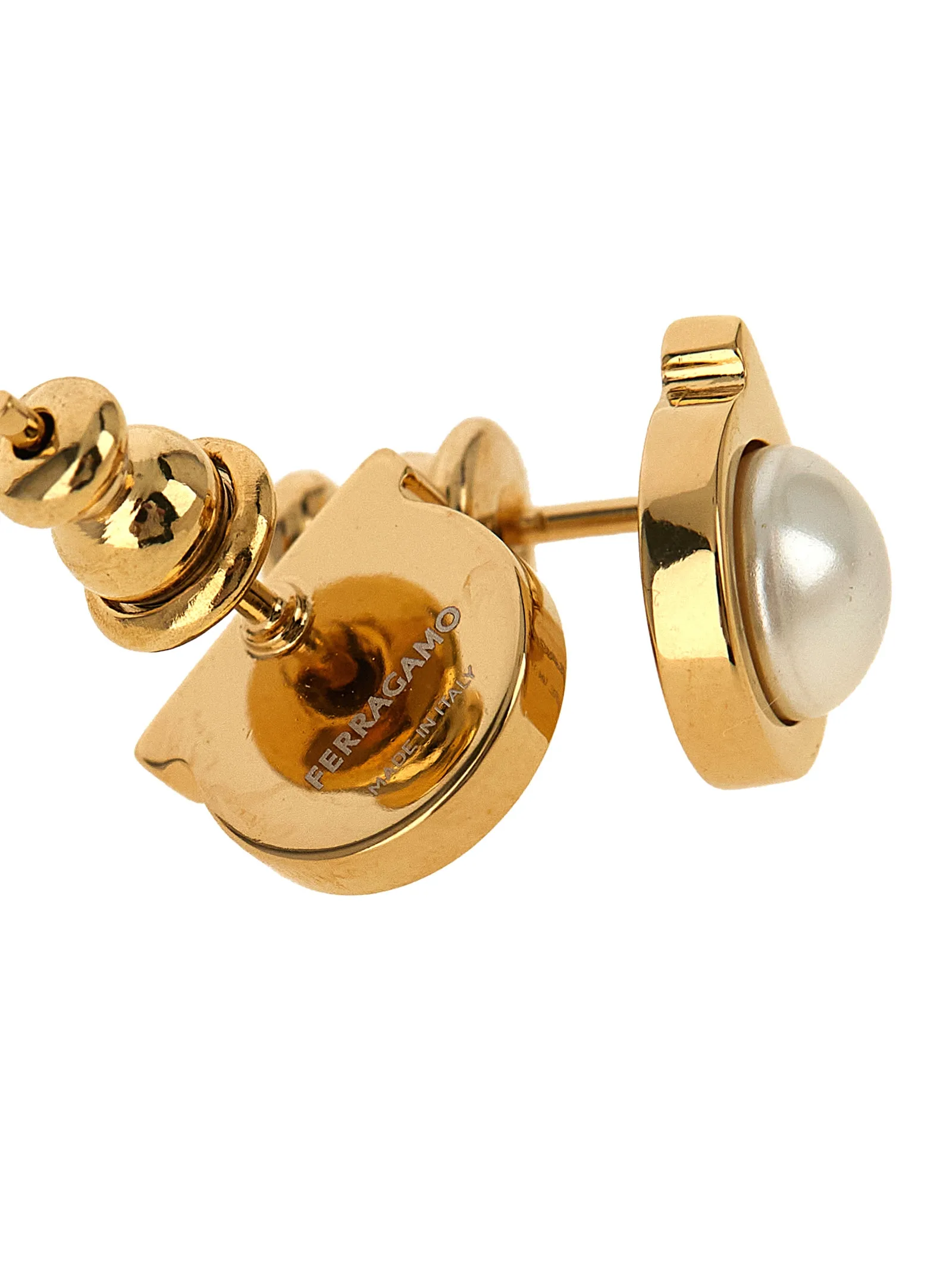Gold Brass Earrings - Image 2