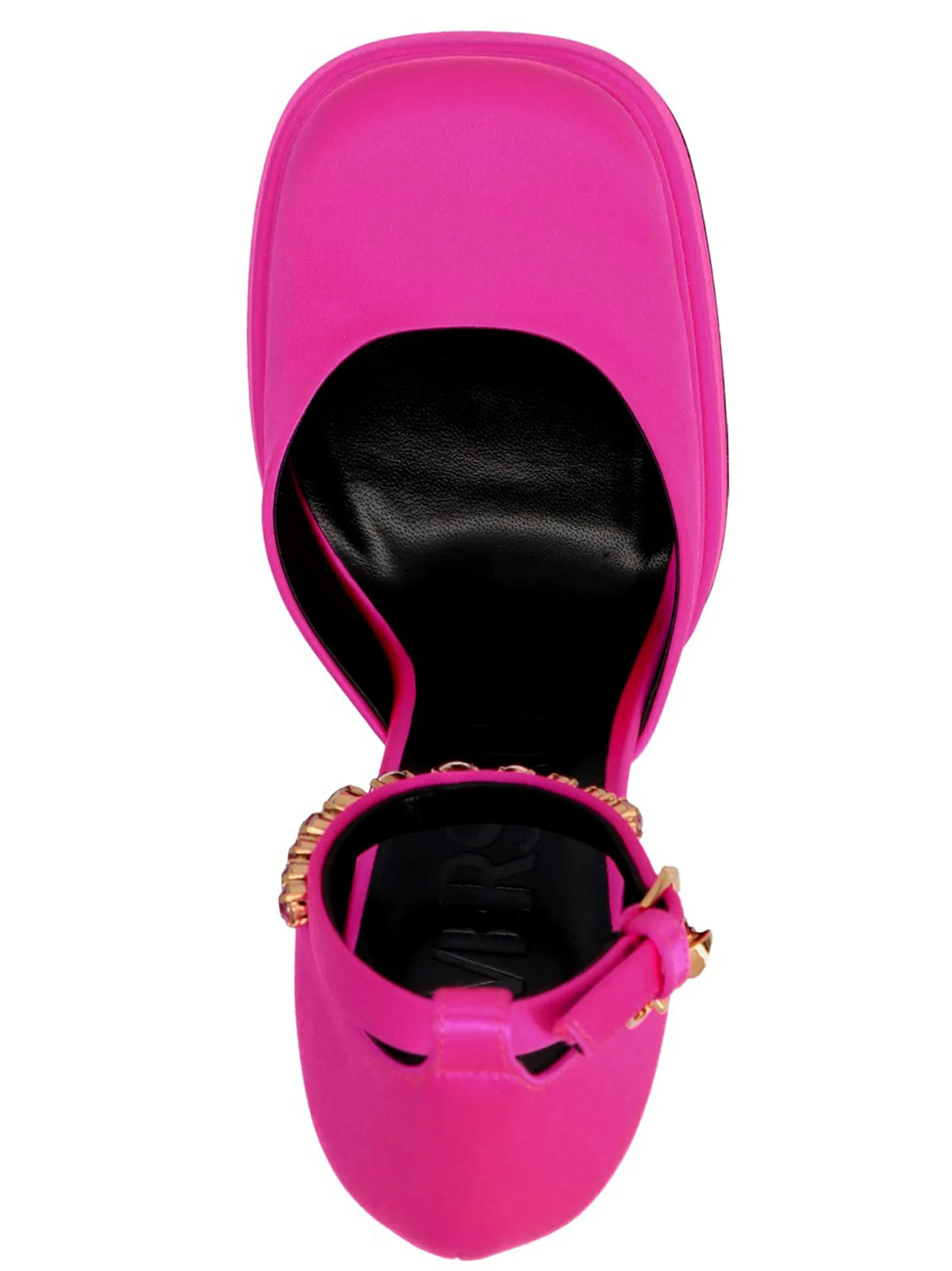 Fuchsia Viscose Platform Pumps - Image 3