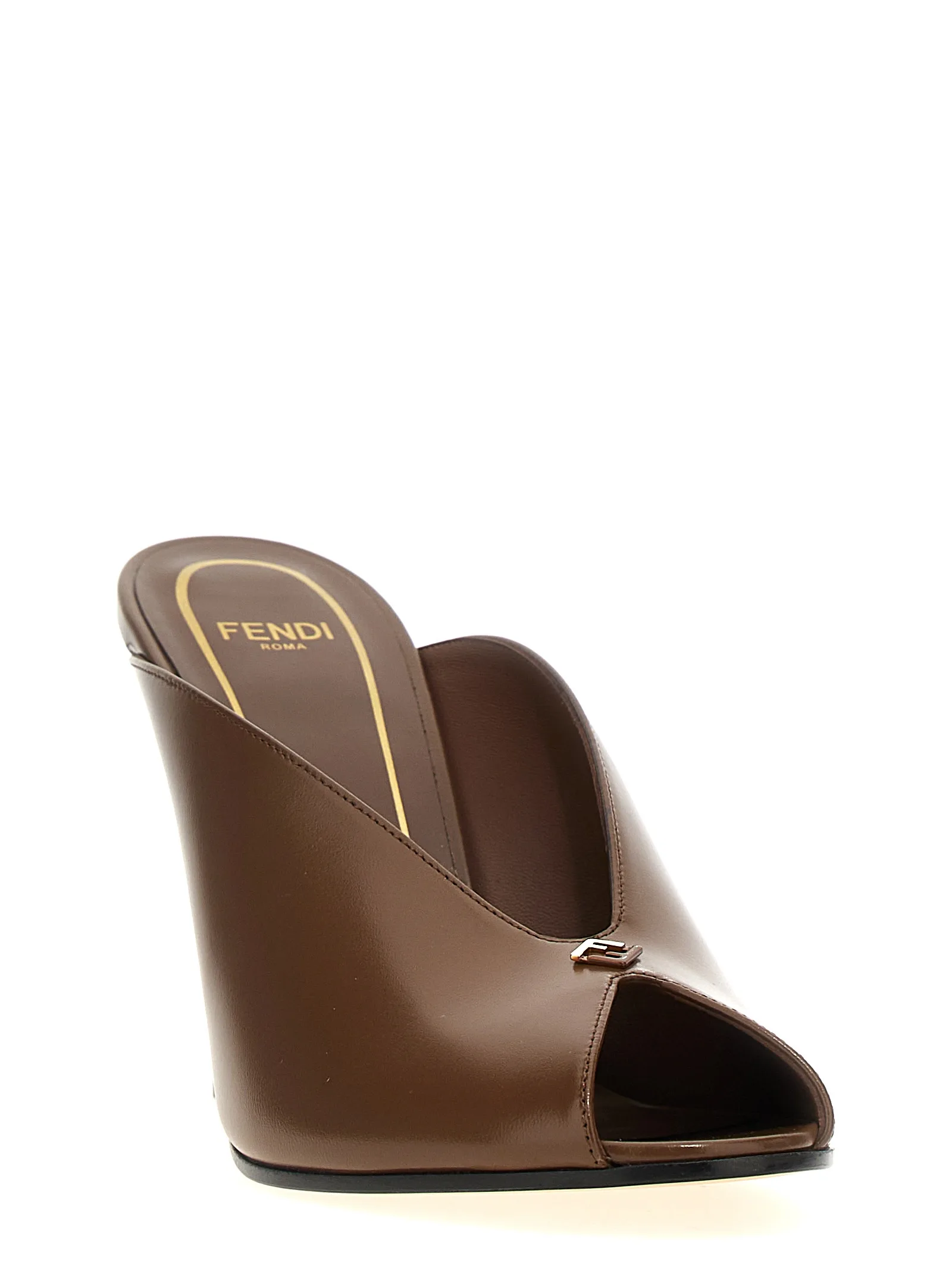 Brown Lamb Leather High Heel Pumps - Image 2