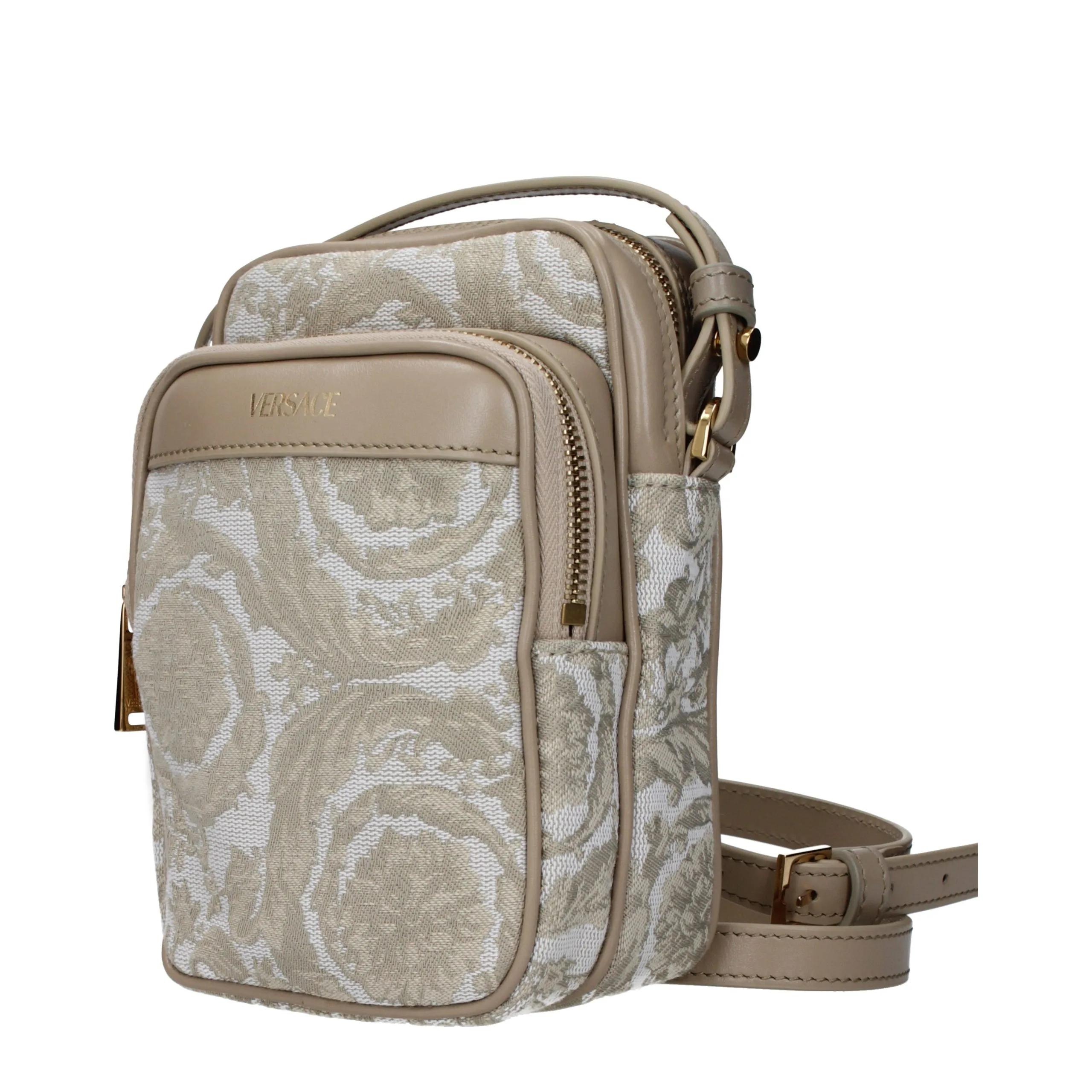 Beige Fabric Crossbody Bag - Image 2