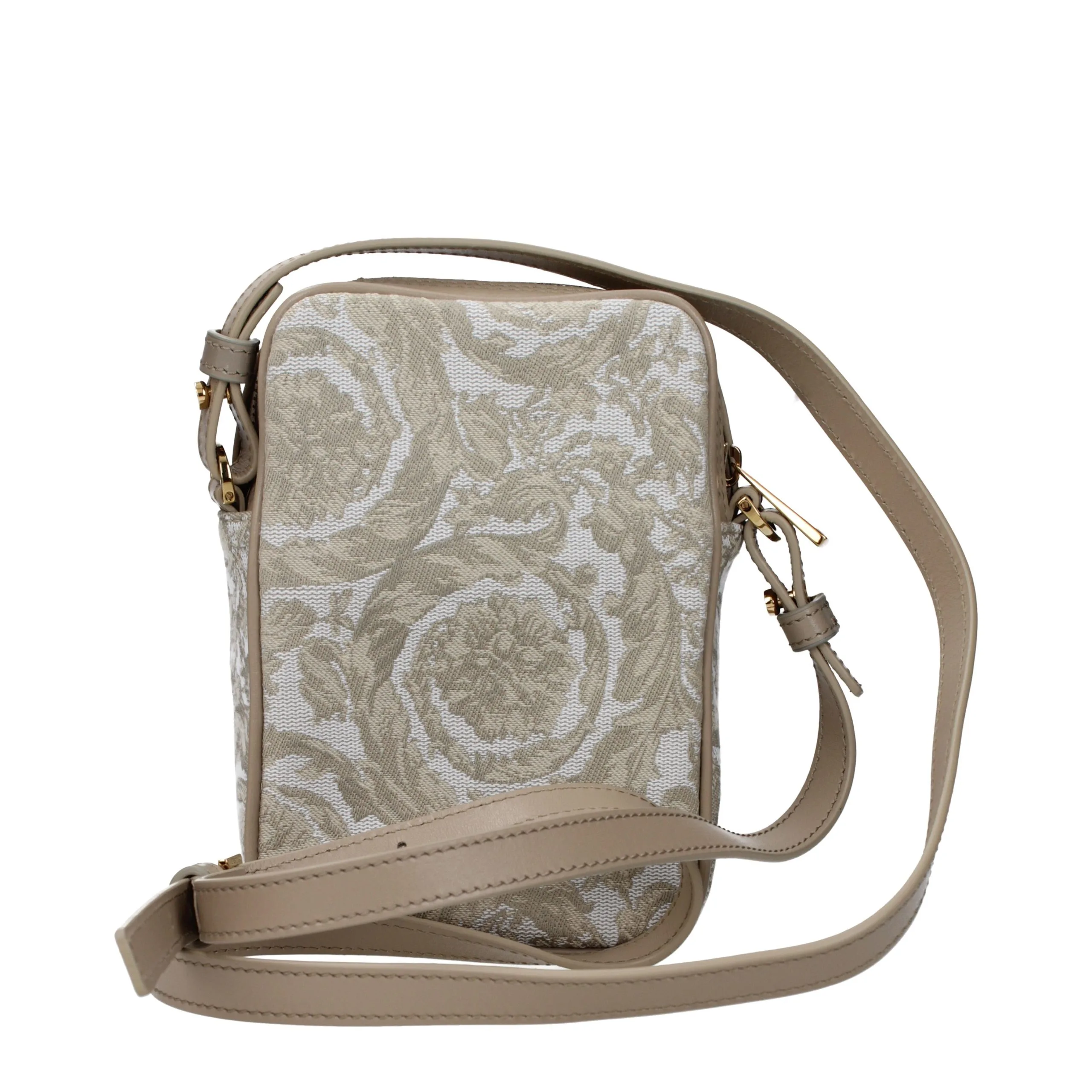 Beige Fabric Crossbody Bag - Image 3