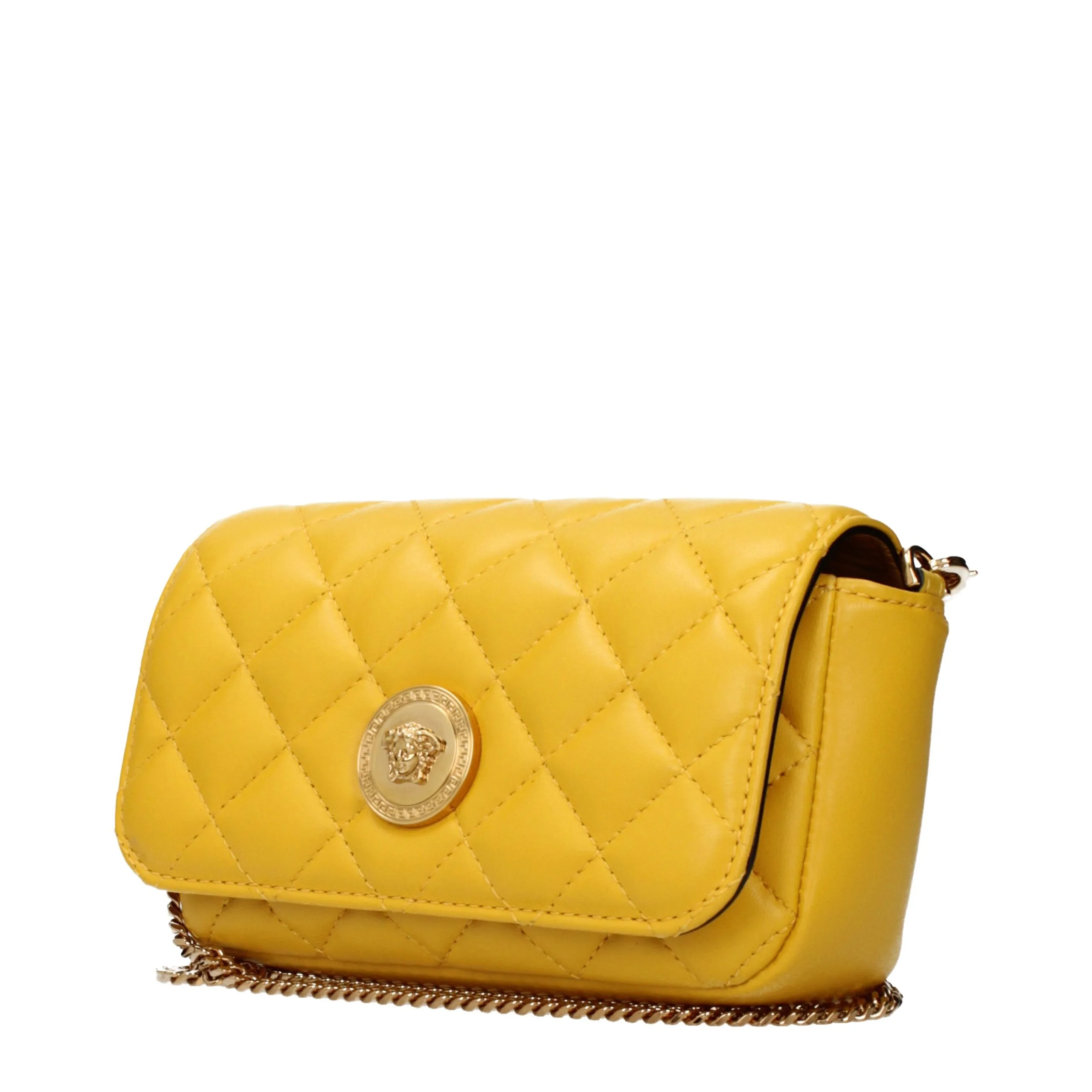 Yellow Leather Crossbody Bag - Image 2