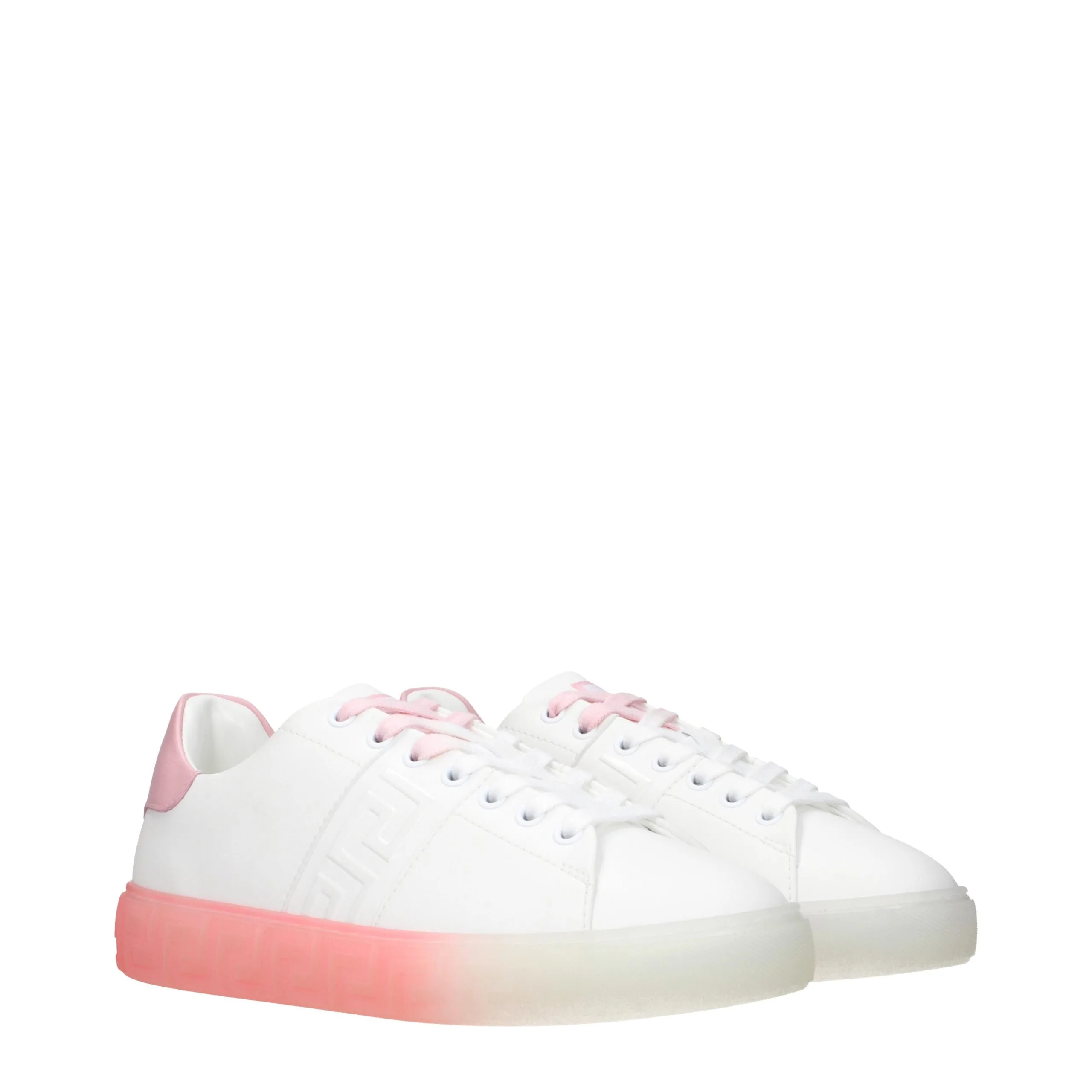White Leather Low Top Sneakers - Image 2
