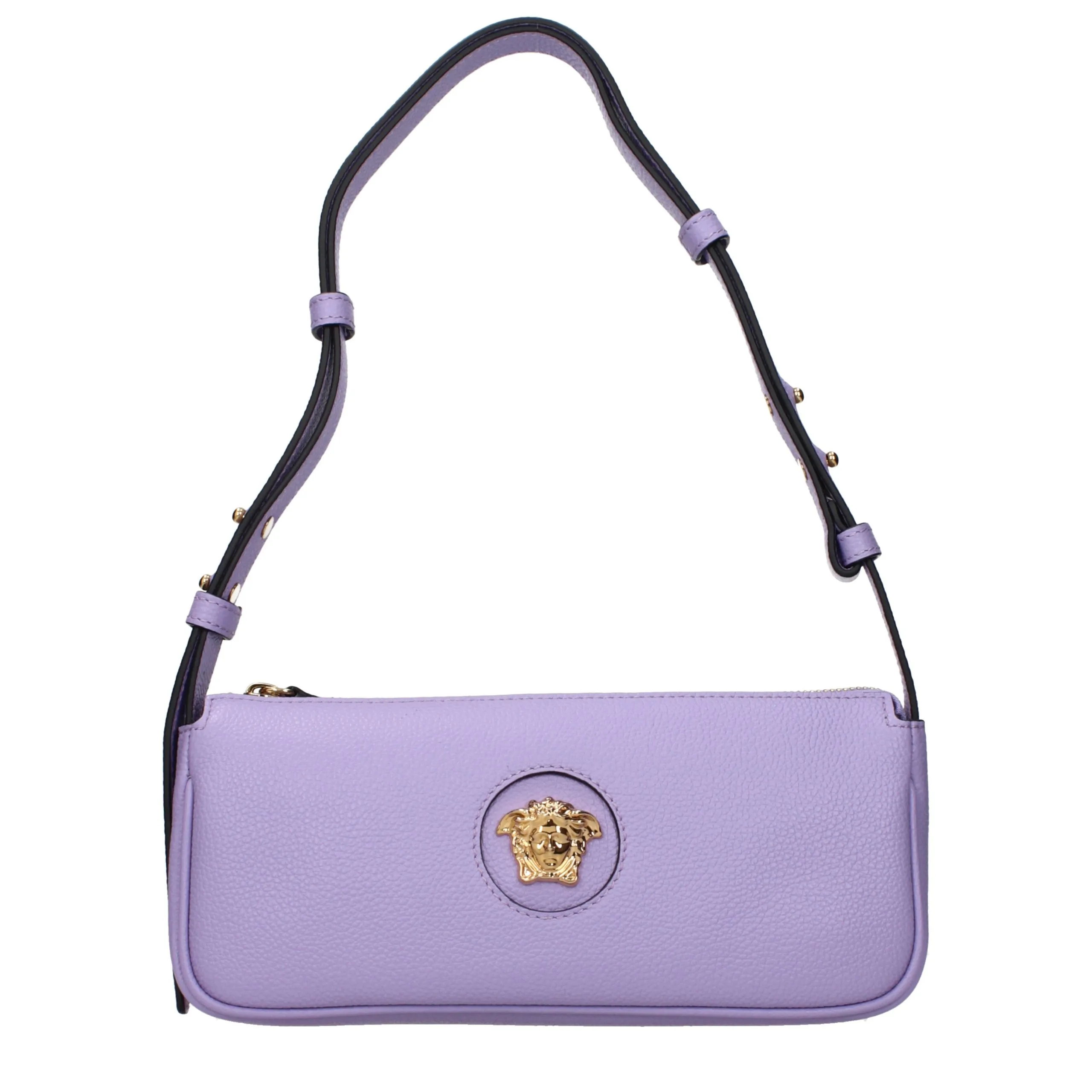 Purple Leather Shoulder Bag