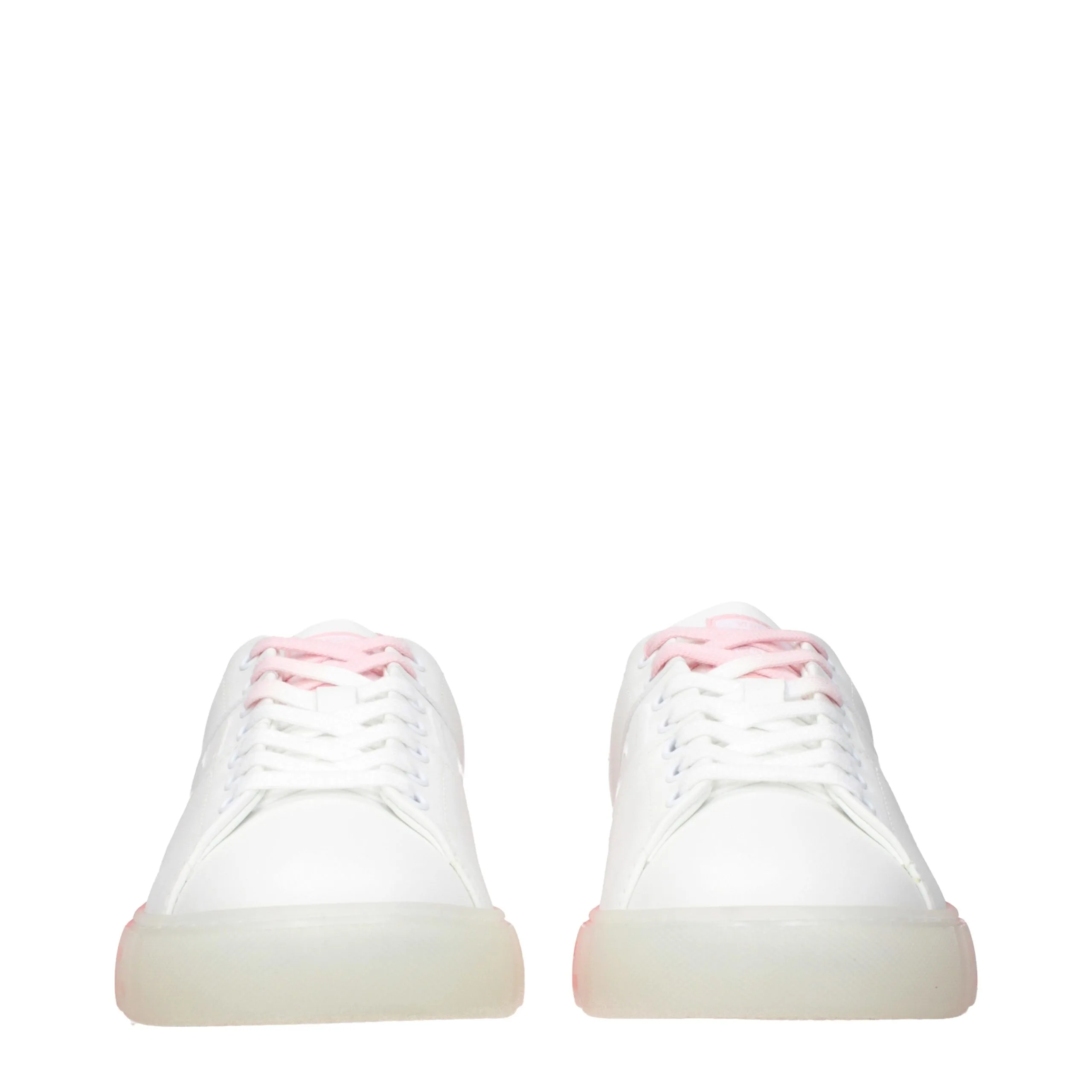 White Leather Low Top Sneakers - Image 3