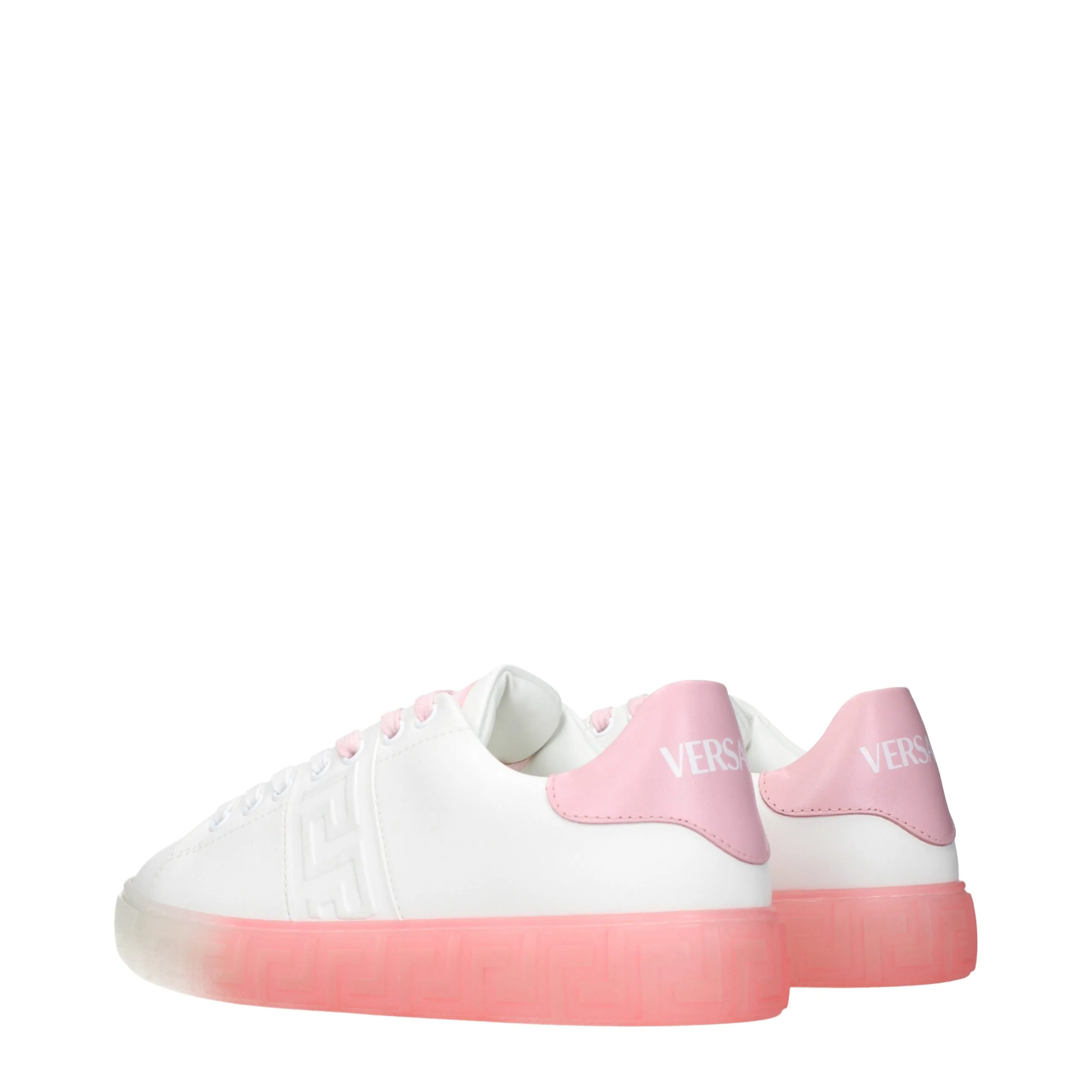 White Leather Low Top Sneakers - Image 4