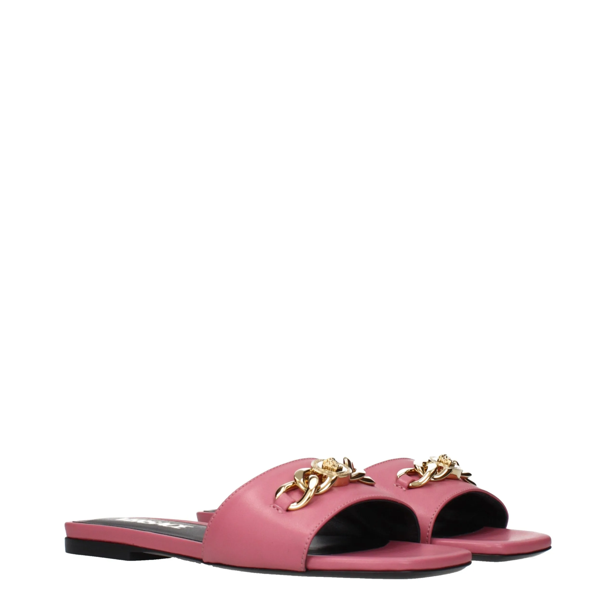 Pink Leather Slippers - Image 2