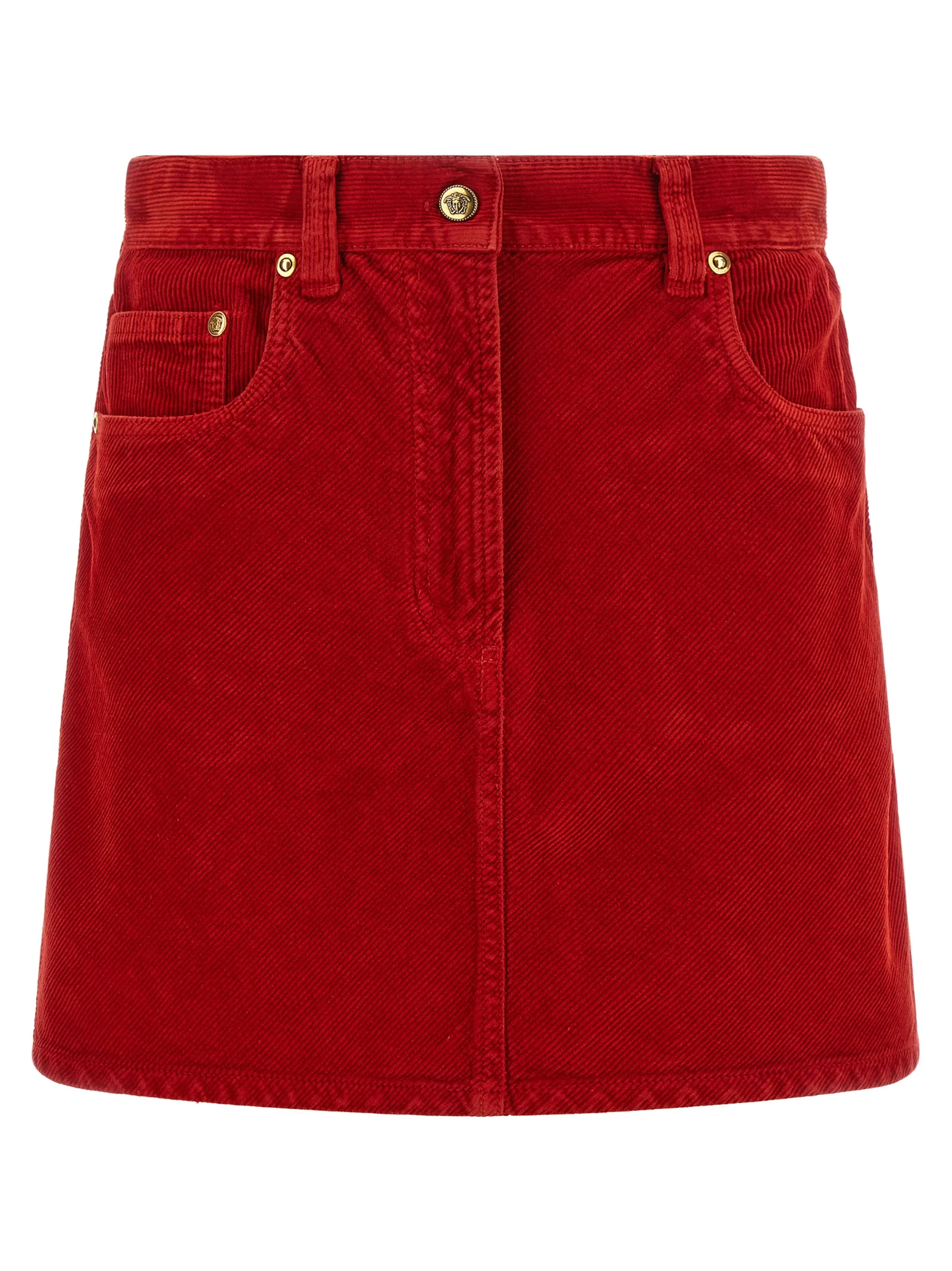 Red Cotton Long Skirt