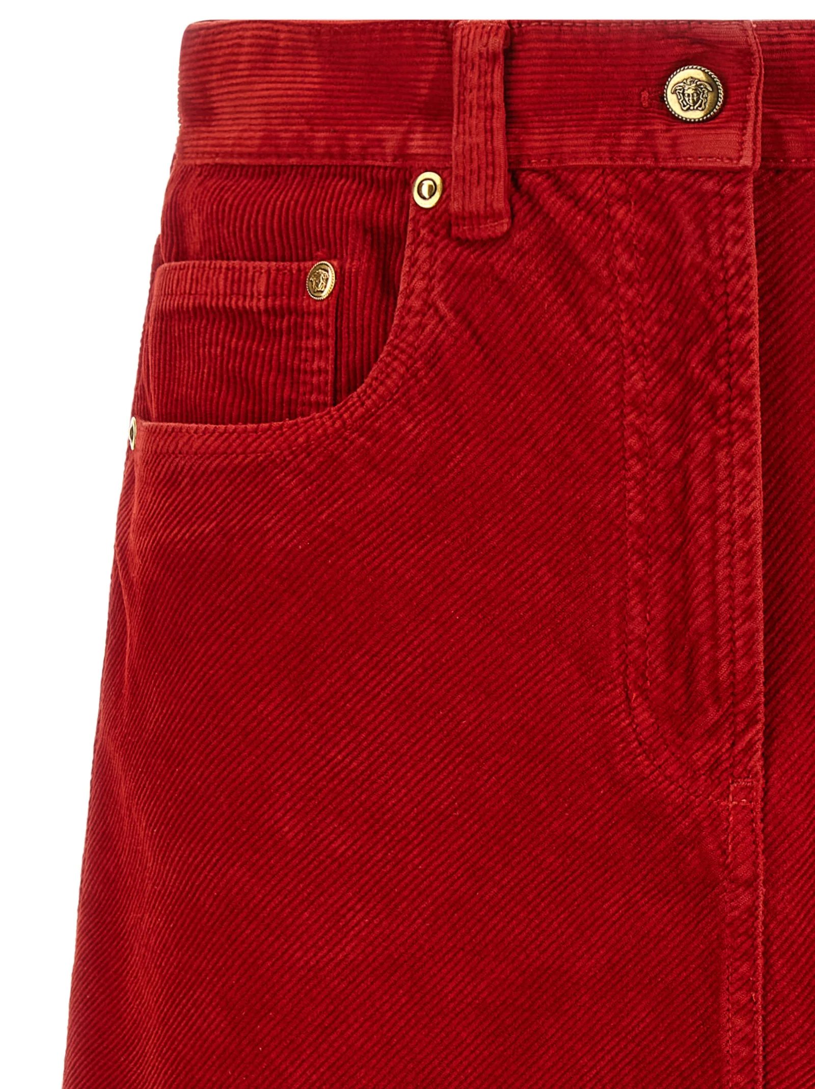 Red Cotton Long Skirt - Image 3