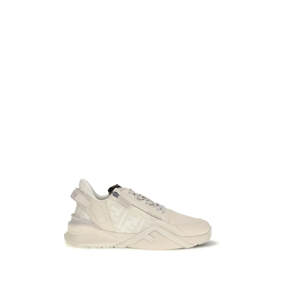 Beige Calf Leather Bos Taurus Athletic Sneakers - Image 2