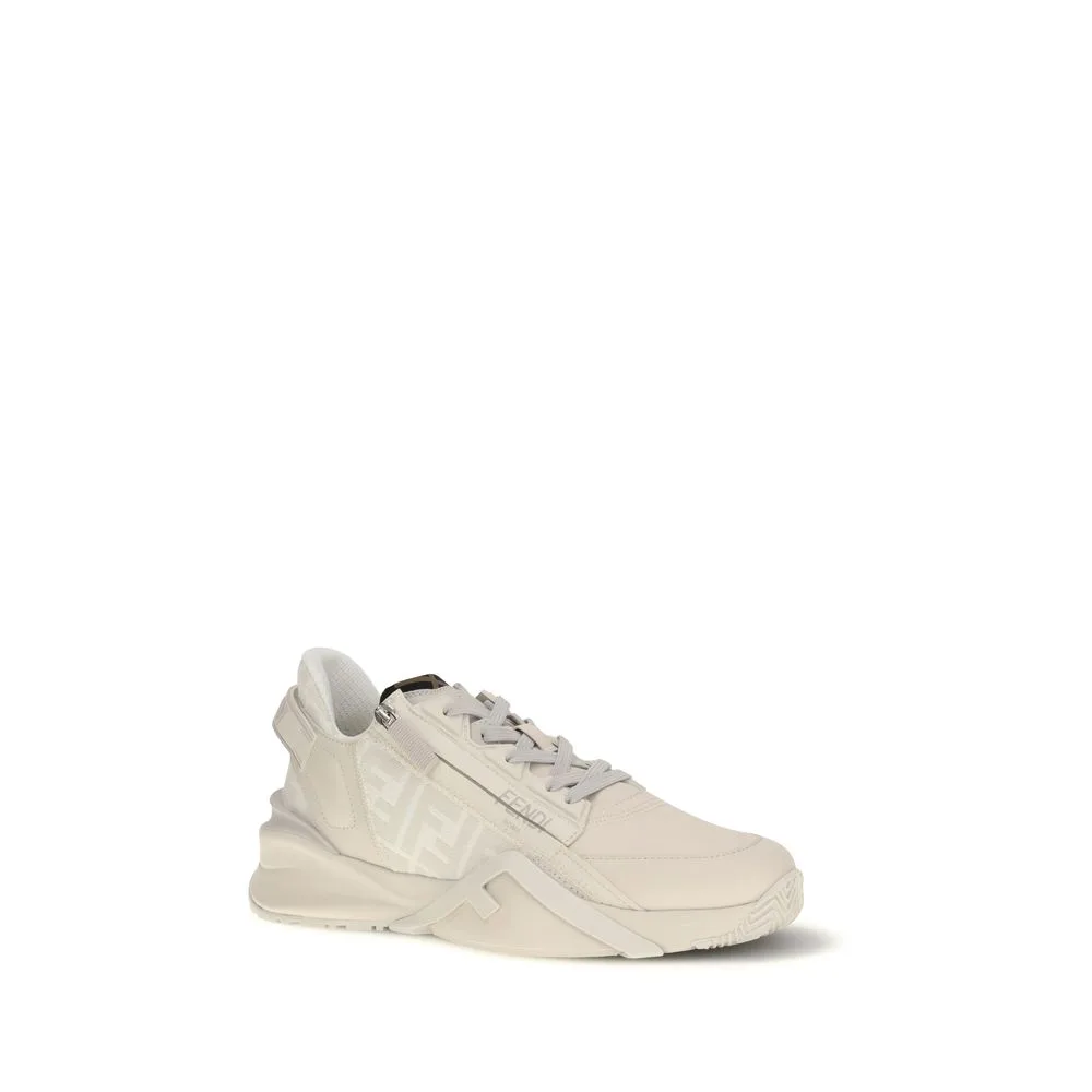 Beige Calf Leather Bos Taurus Athletic Sneakers - Image 4