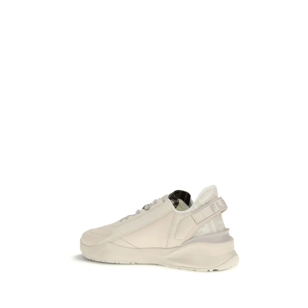 Beige Calf Leather Bos Taurus Athletic Sneakers - Image 6