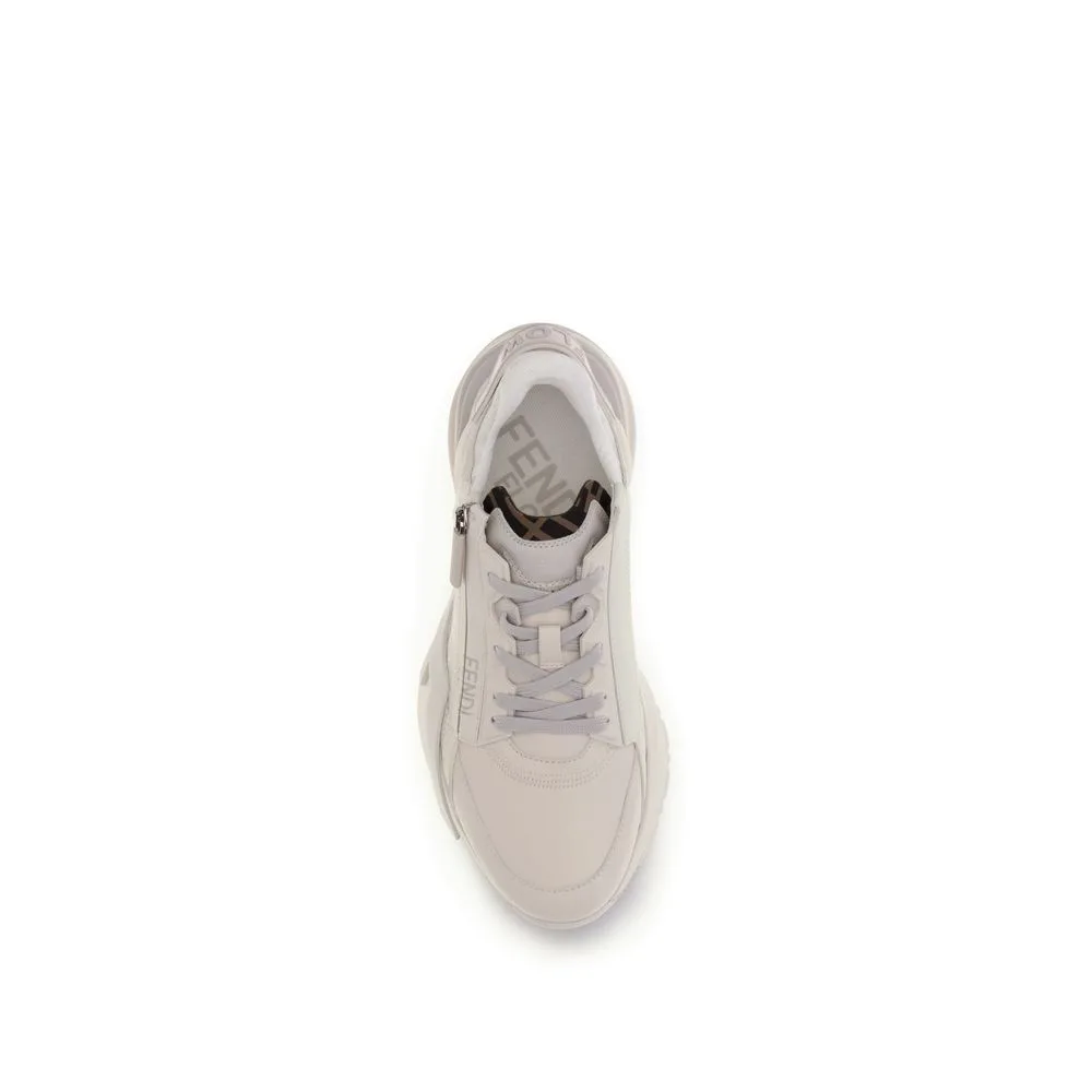 Beige Calf Leather Bos Taurus Athletic Sneakers - Image 8