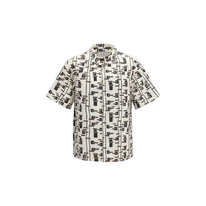 Beige Cotton Pattern Shirt