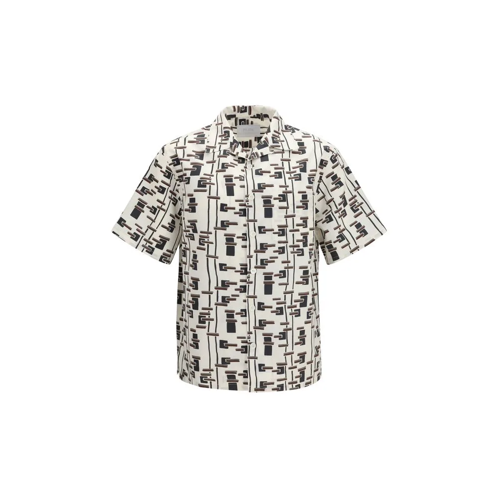 Beige Cotton Pattern Shirt