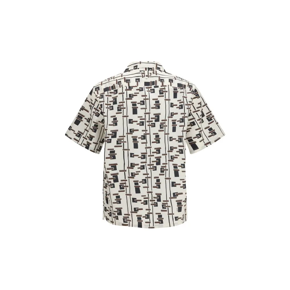 Beige Cotton Pattern Shirt - Image 2
