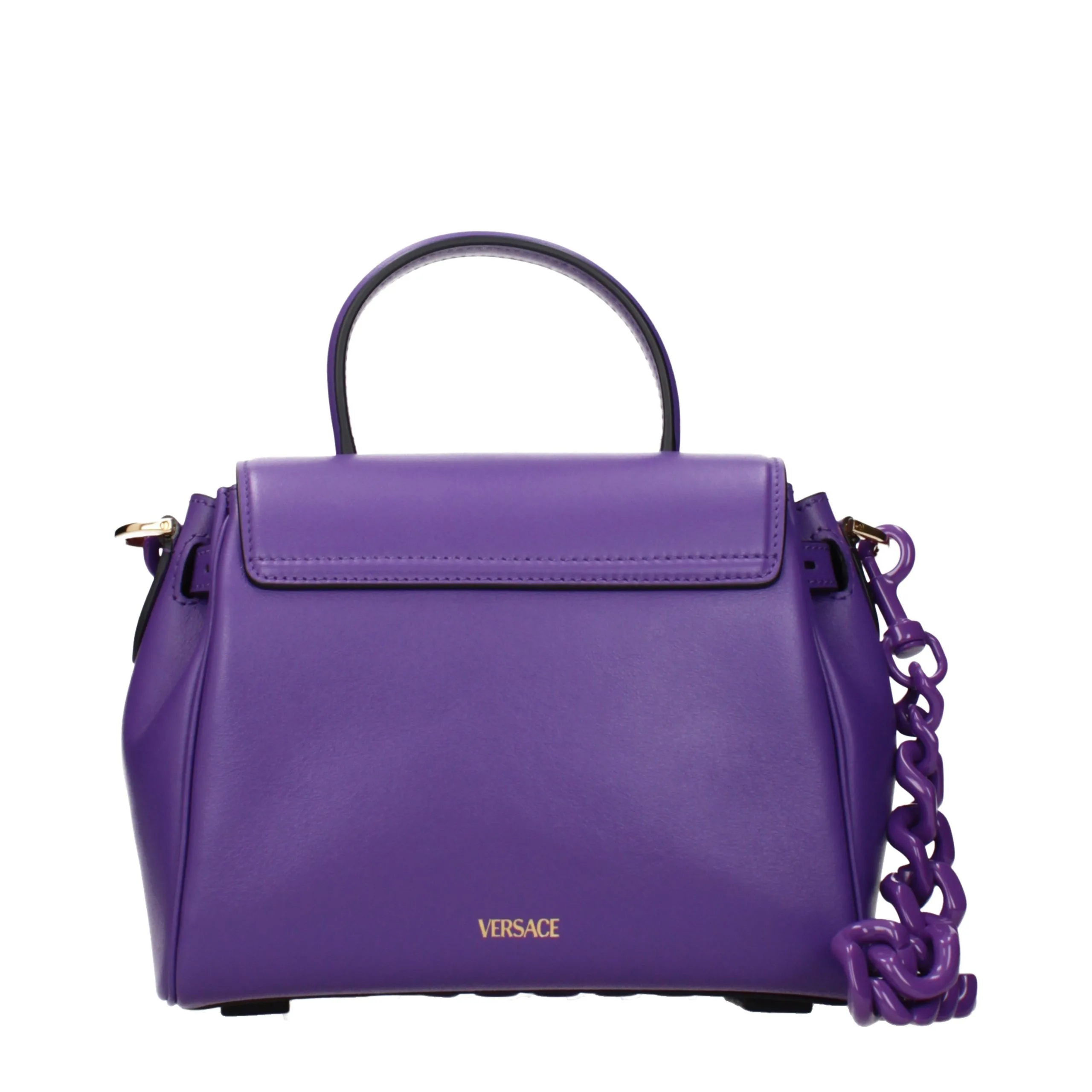 Purple Leather Handbag - Image 4