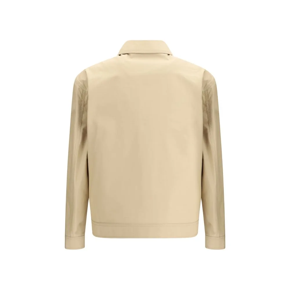 Beige Cotton Full-Length Jacket - Image 2